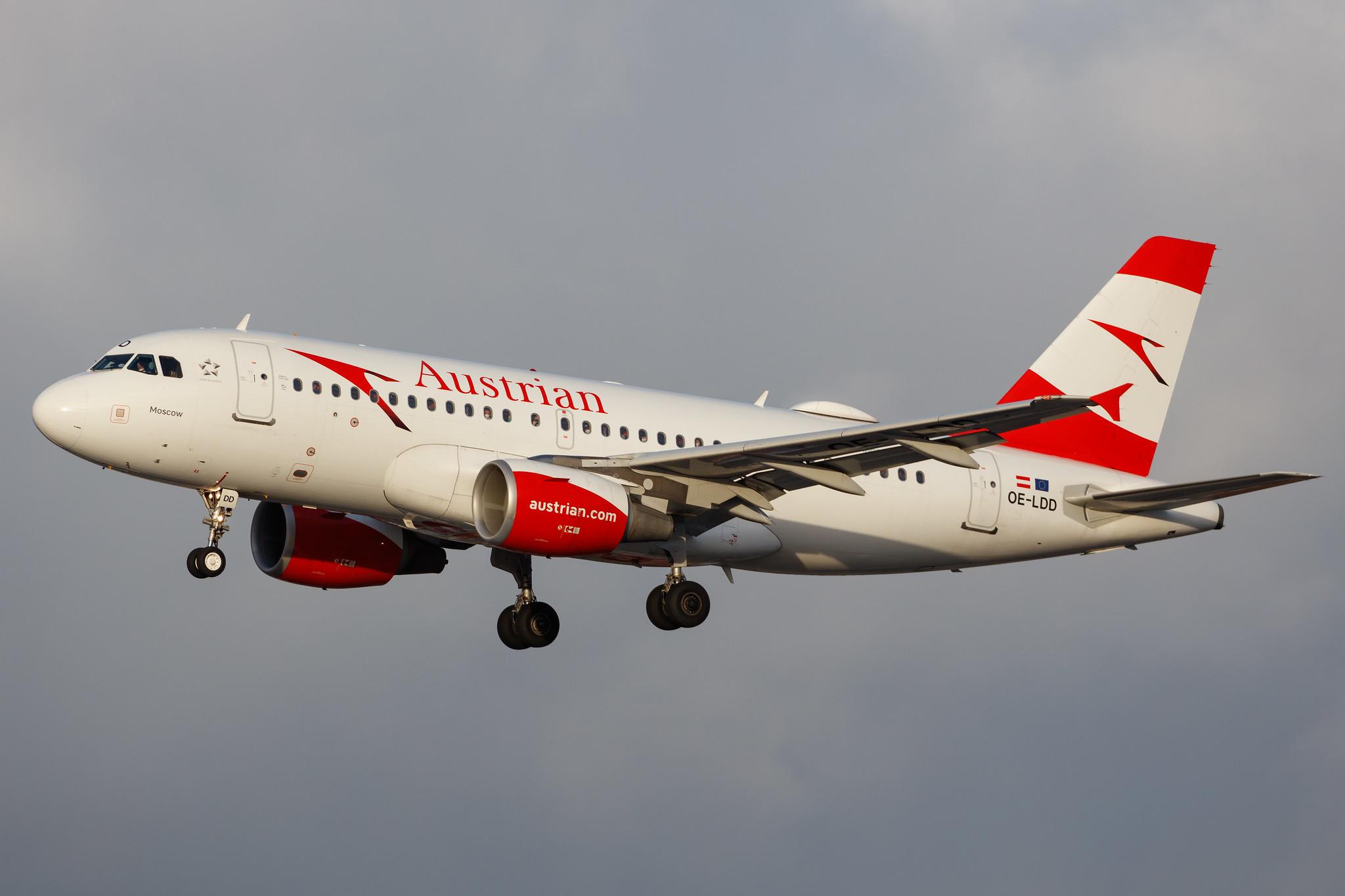 Hamburg Airport: Austrian Airlines (OS / AUA) |  Airbus A319-112 A319 | OE-LDD | MSN 2416