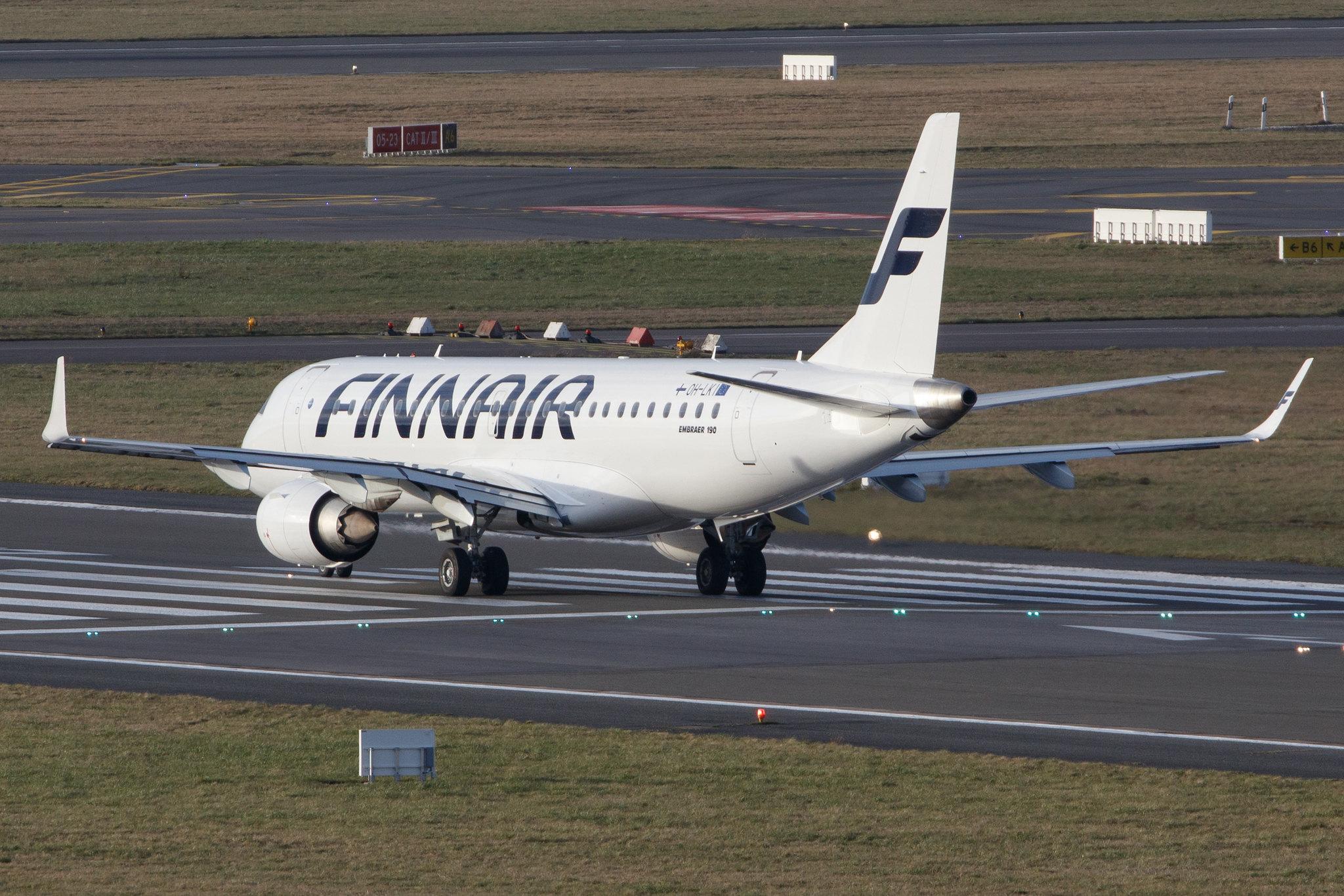 Hamburg Airport: Finnair (AY / FIN) | Operator: NORRA |  Embraer E190LR E190 | OH-LKI | MSN 19000117