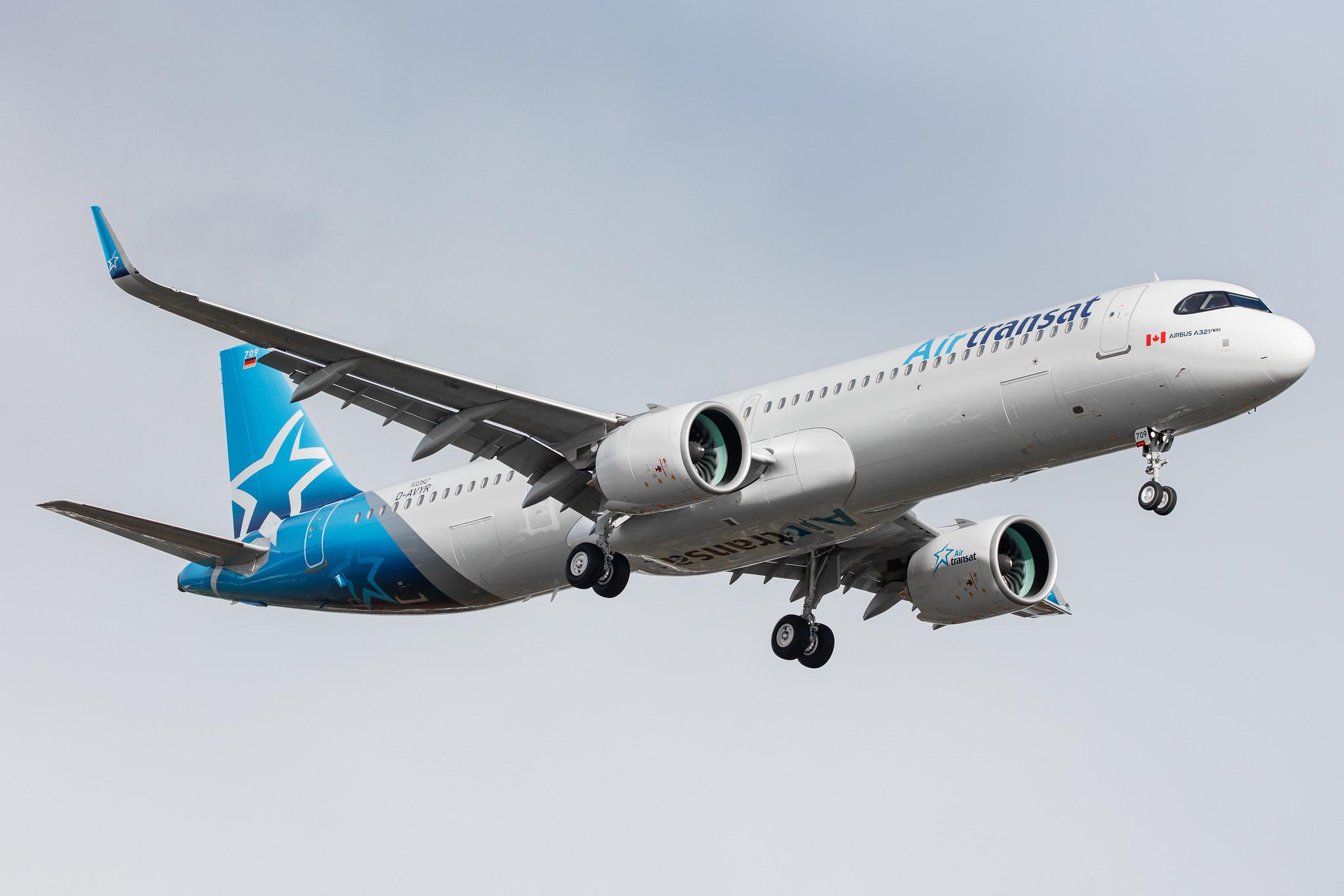 Hamburg Airport: Air Transat (TS / TSC) |  Airbus A321-271NX A21N | D-AVYR (C-GOIS) | MSN 10282