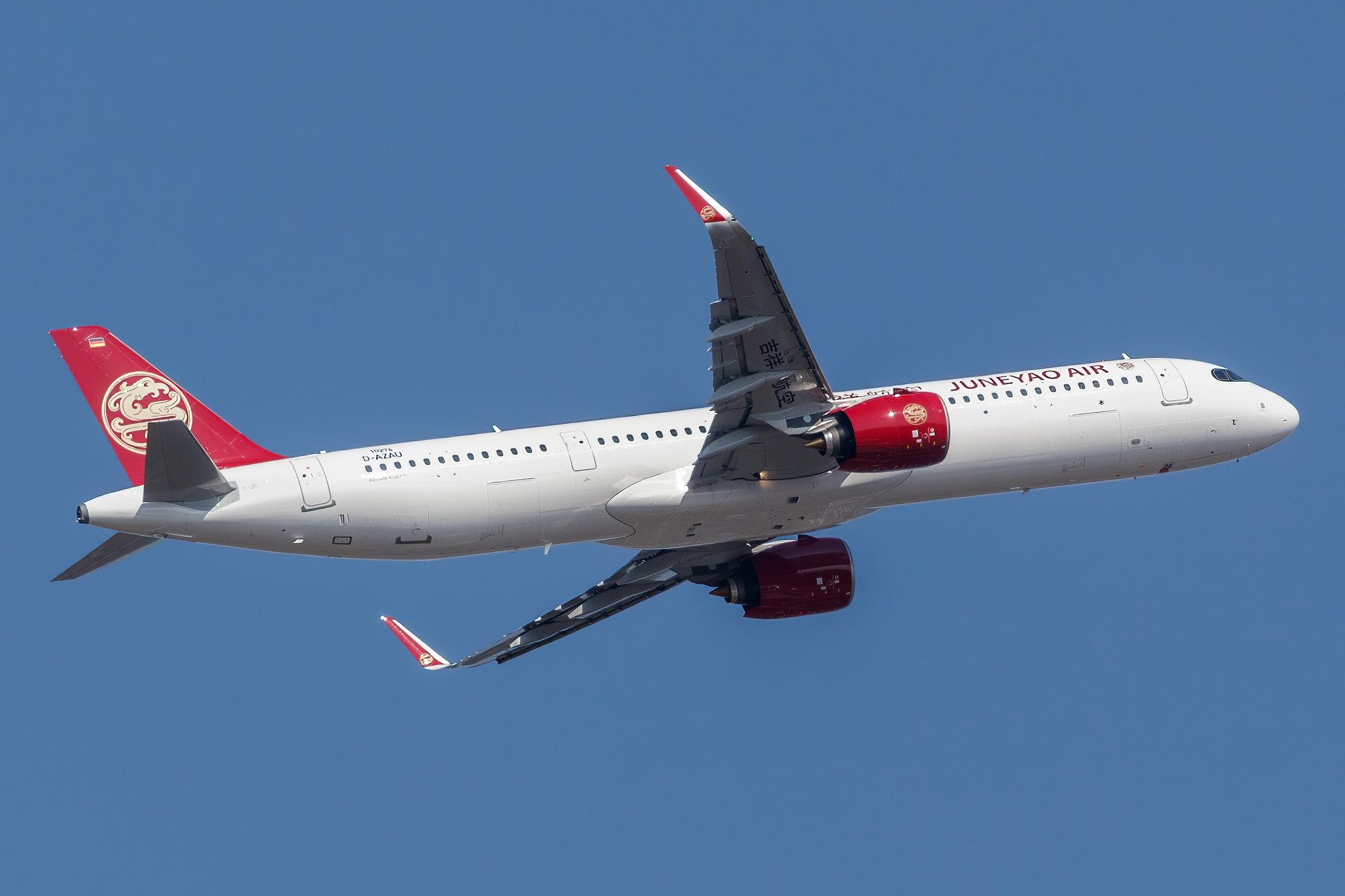Hamburg Airport: Juneyao Airlines (HO / DKH) |  Airbus A321-271NX A21N | D-AZAU | MSN 10276