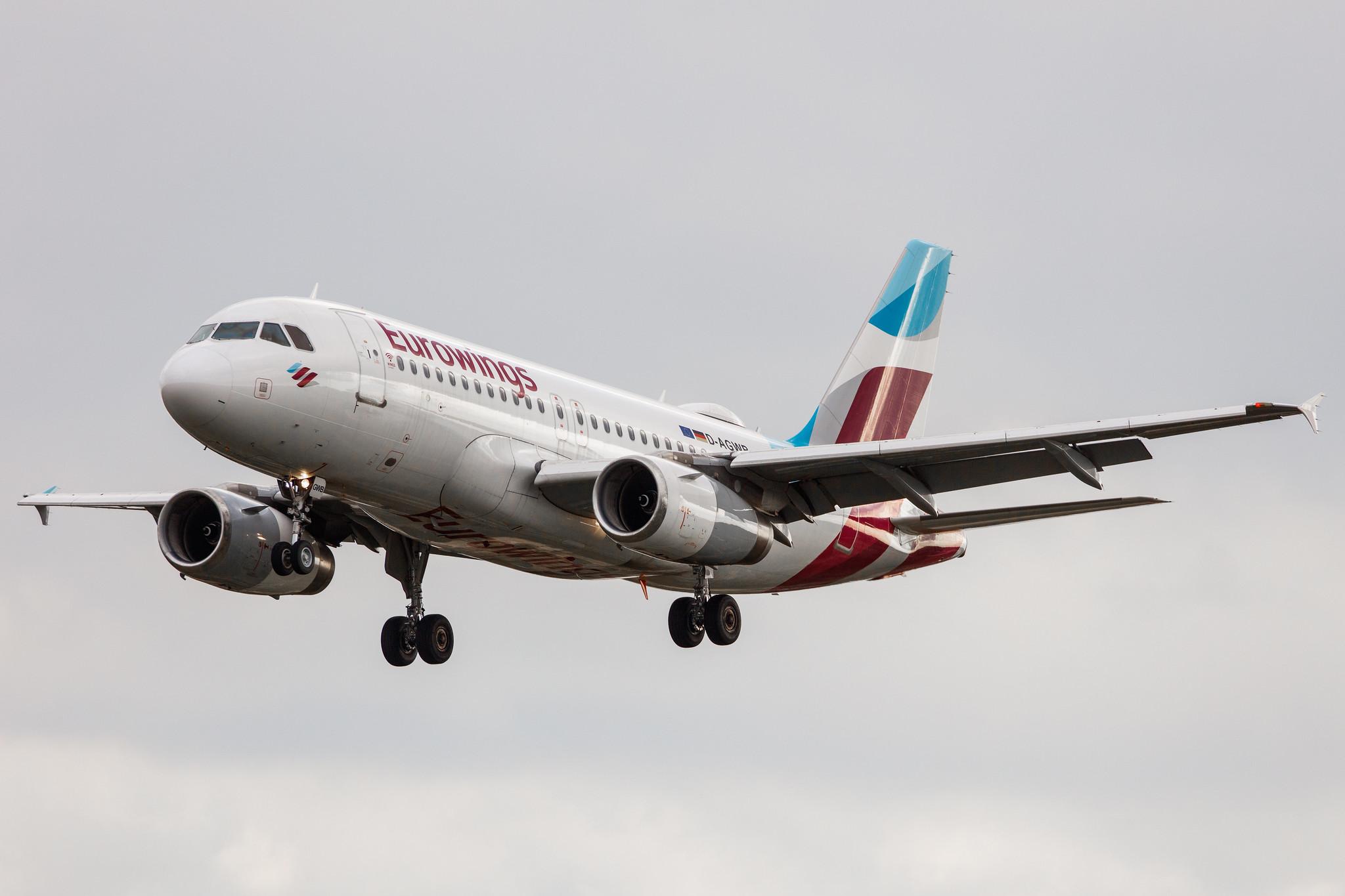 Hamburg Airport: Eurowings (EW / EWG) |  Airbus A319-132 A319 | D-AGWB | MSN 2833