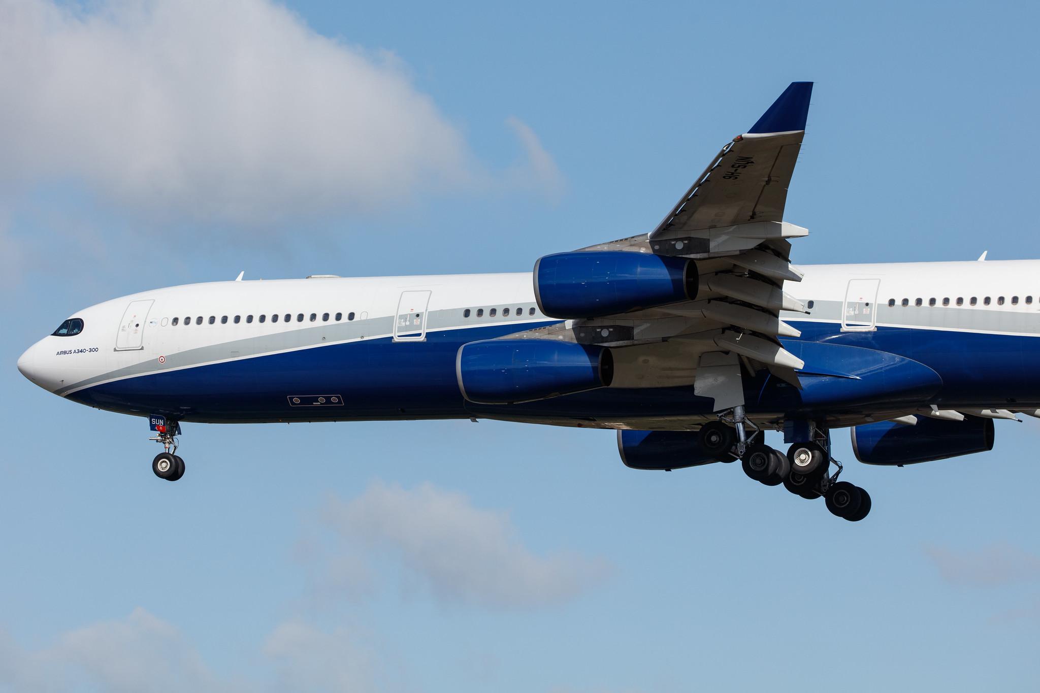 Hamburg Airport: Hi Fly (5K / HFY) | Operator: Hi Fly Malta |  Airbus A340-312 A343 | 9H-SUN | MSN 0367