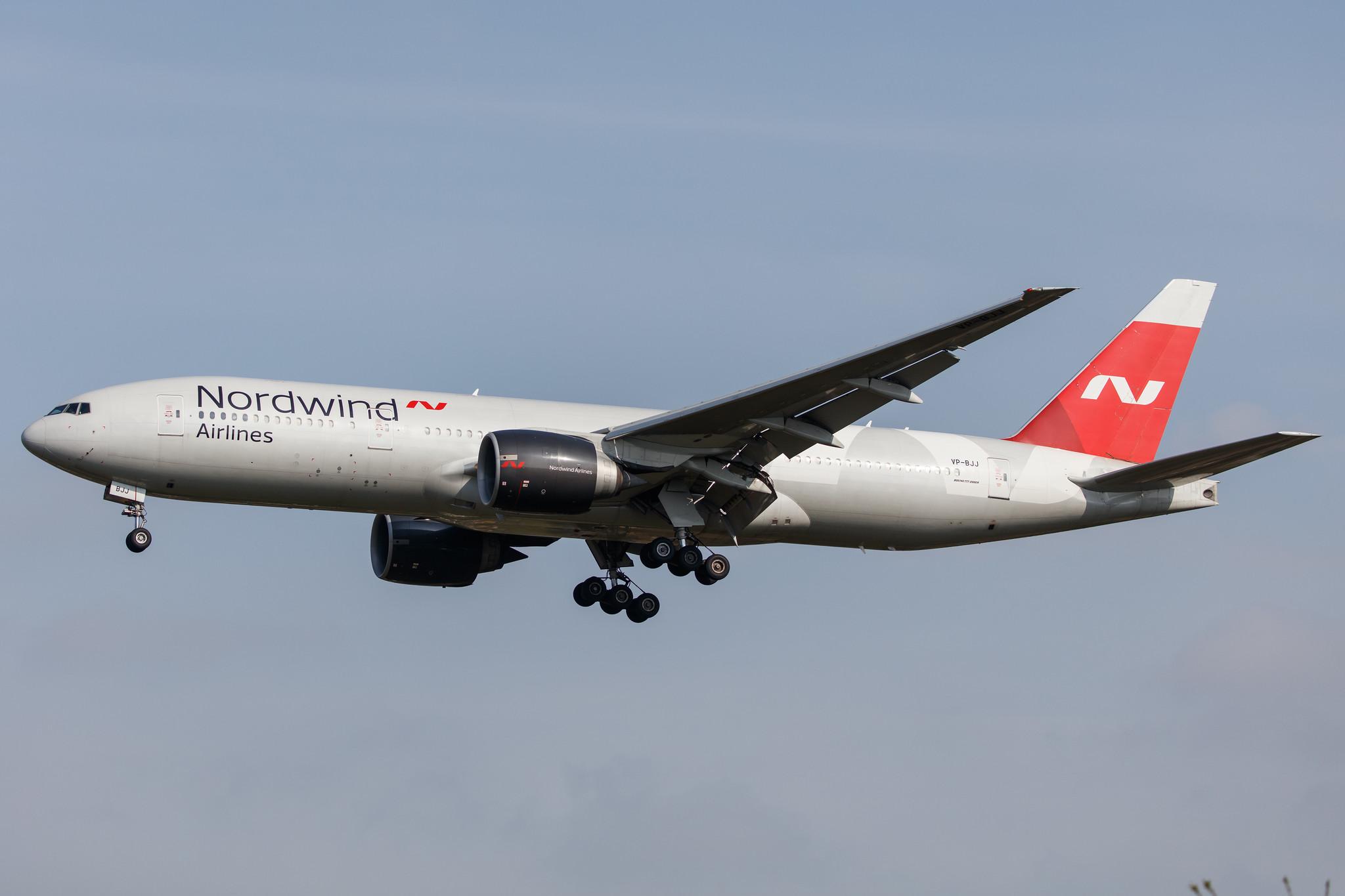Hamburg Airport: Nordwind Airlines (N4 / NWS) |  Boeing 777-2Q8(ER) B772 | VP-BJJ | MSN 32719