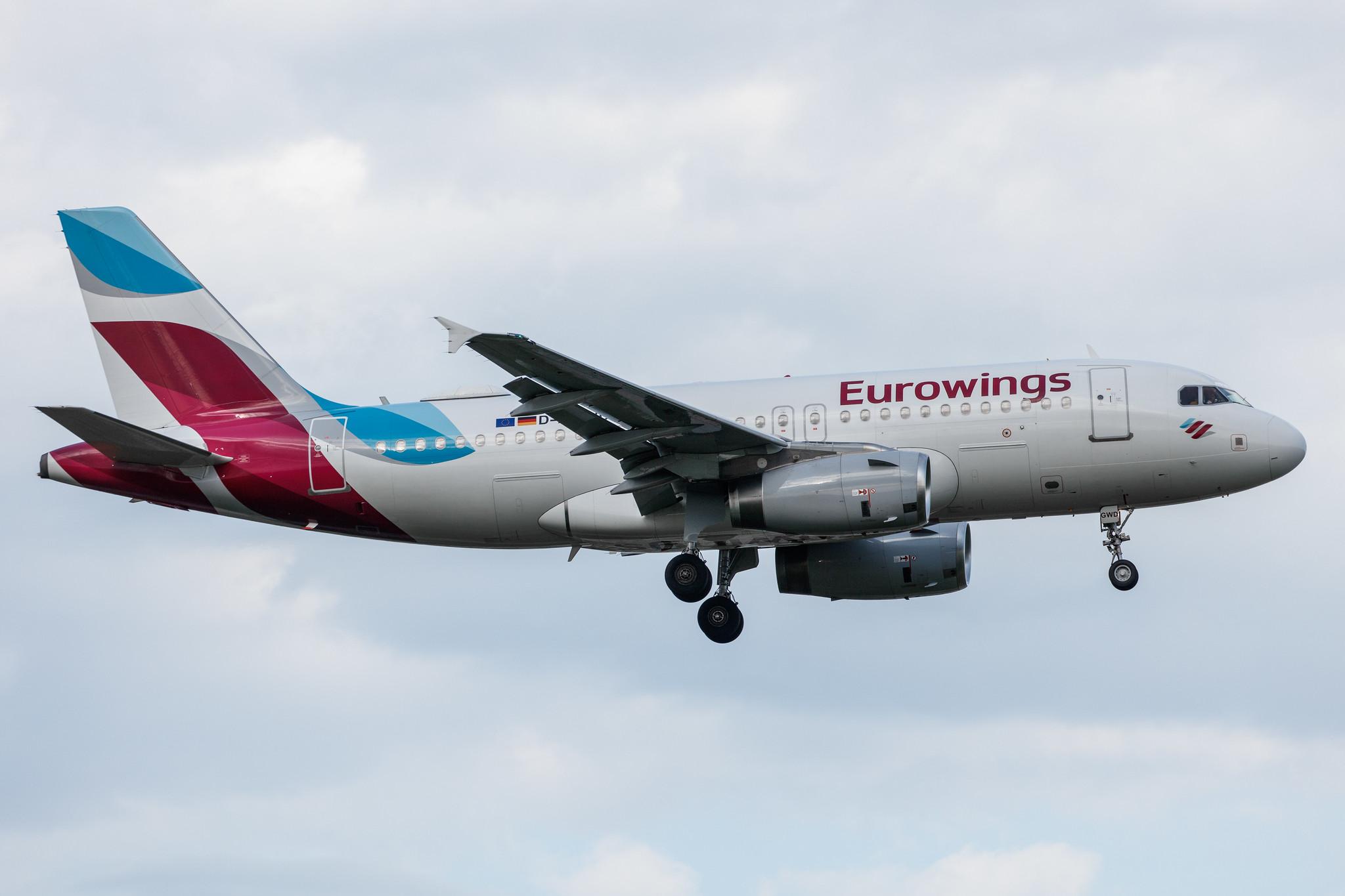 Hamburg Airport: Eurowings (EW / EWG) |  Airbus A319-132 A319 | D-AGWD | MSN 3011