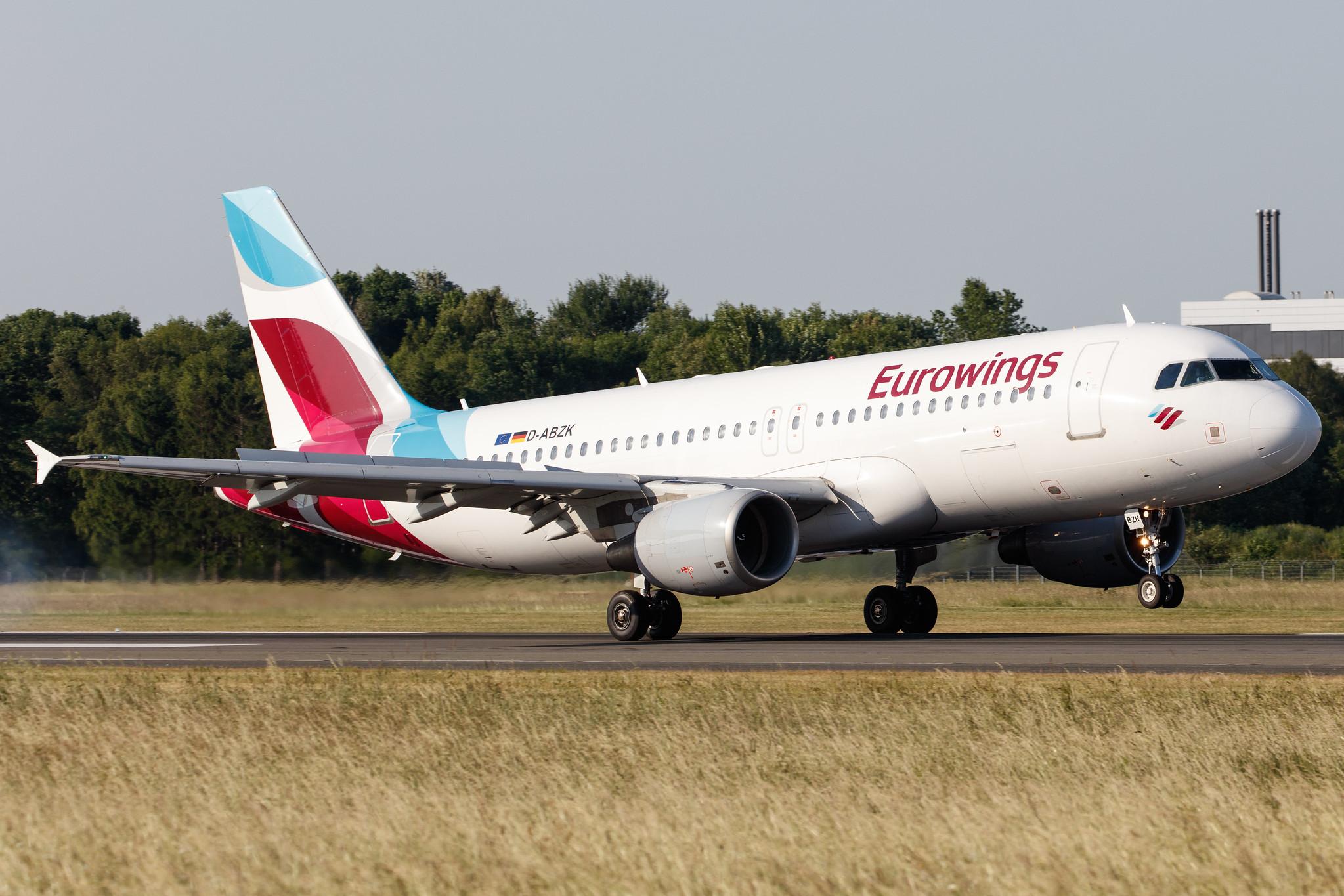 Hamburg Airport: Eurowings (EW / EWG) |  Airbus A320-216 A320 | D-ABZK | MSN 3213