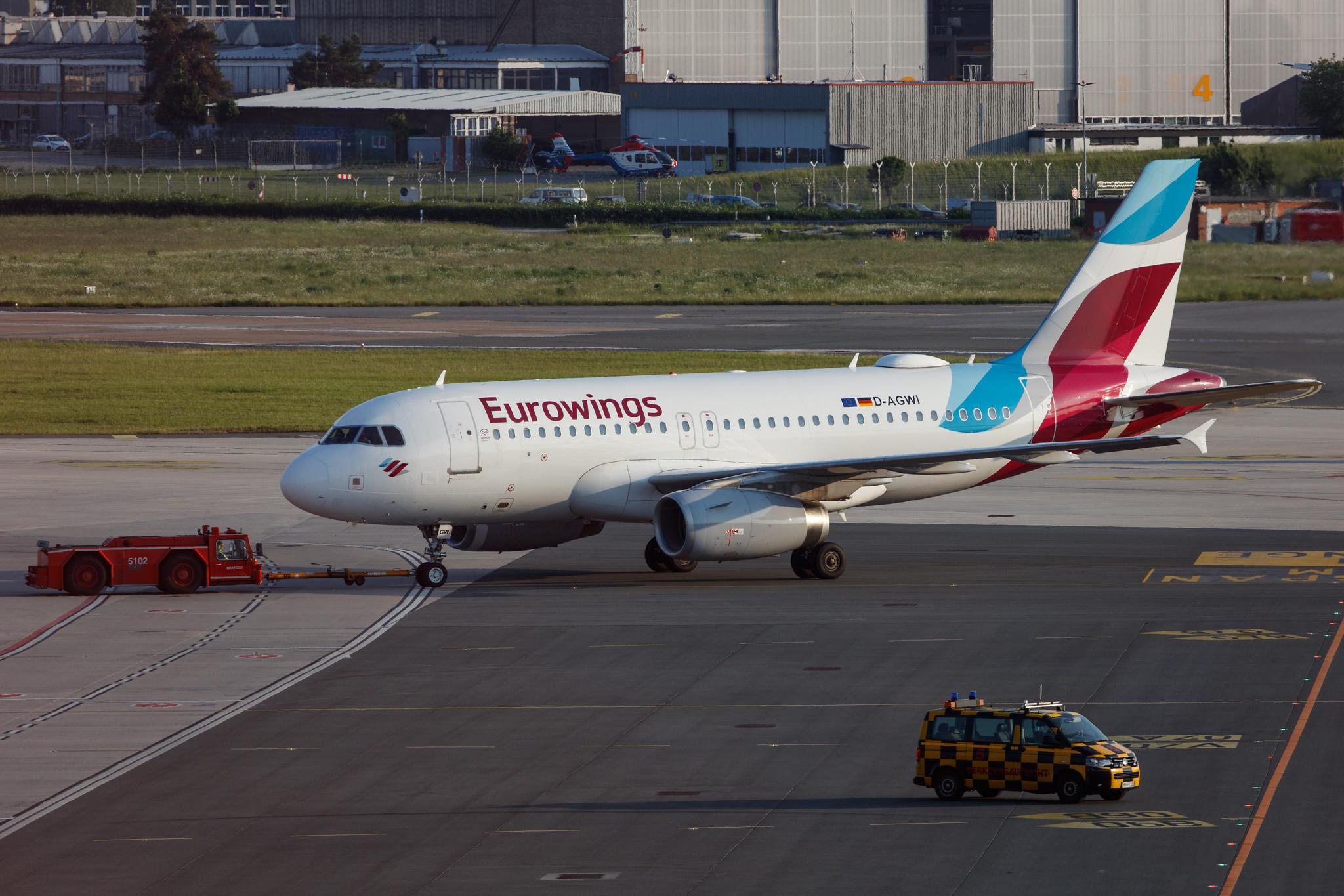 Hamburg Airport: Eurowings (EW / EWG) |  Airbus A319-132 A319 | D-AGWI | MSN 3358