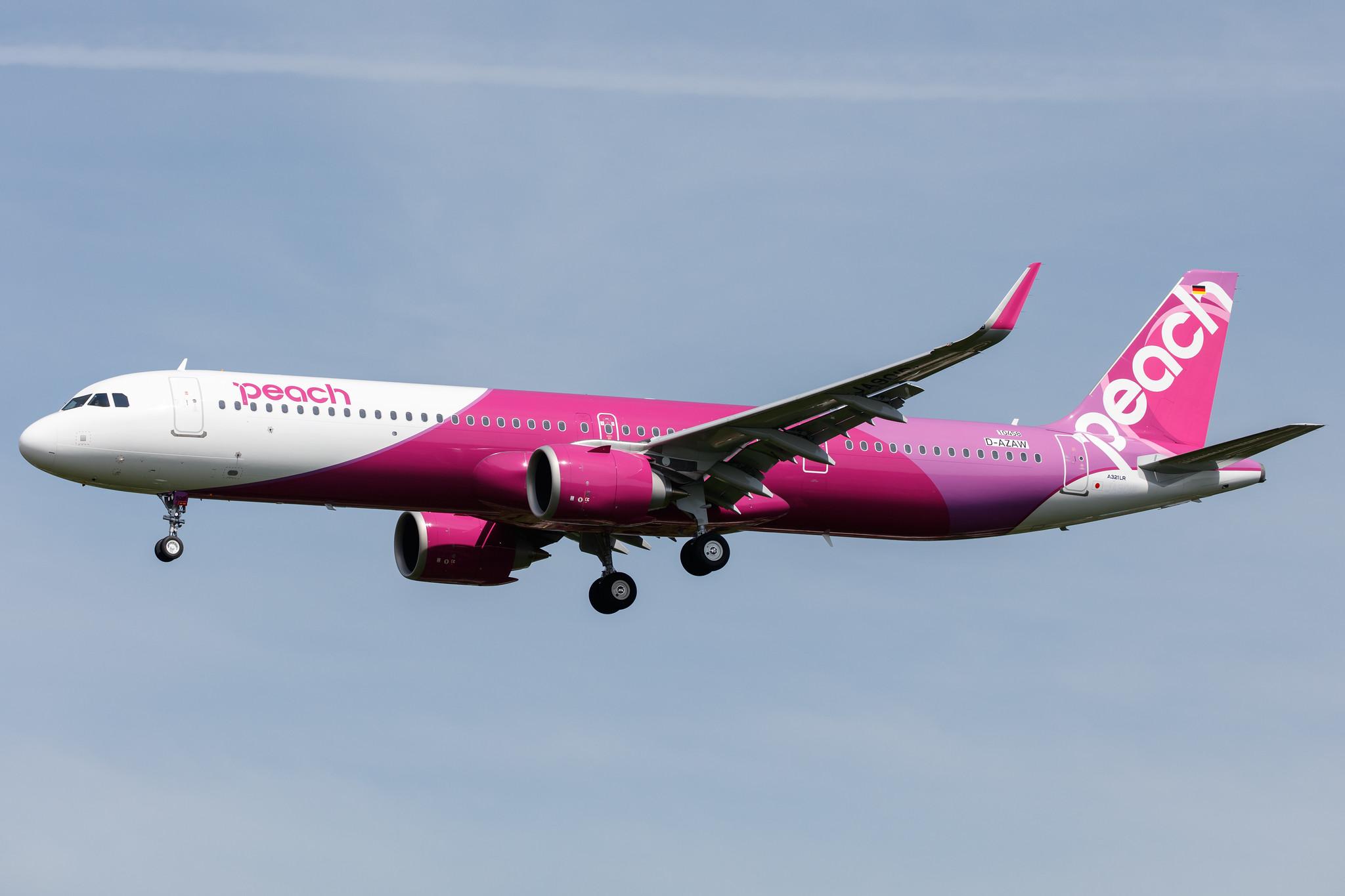 Hamburg Airport: Peach (MM / APJ) |  Airbus A321-251NX A21N | D-AZAW | MSN 10458