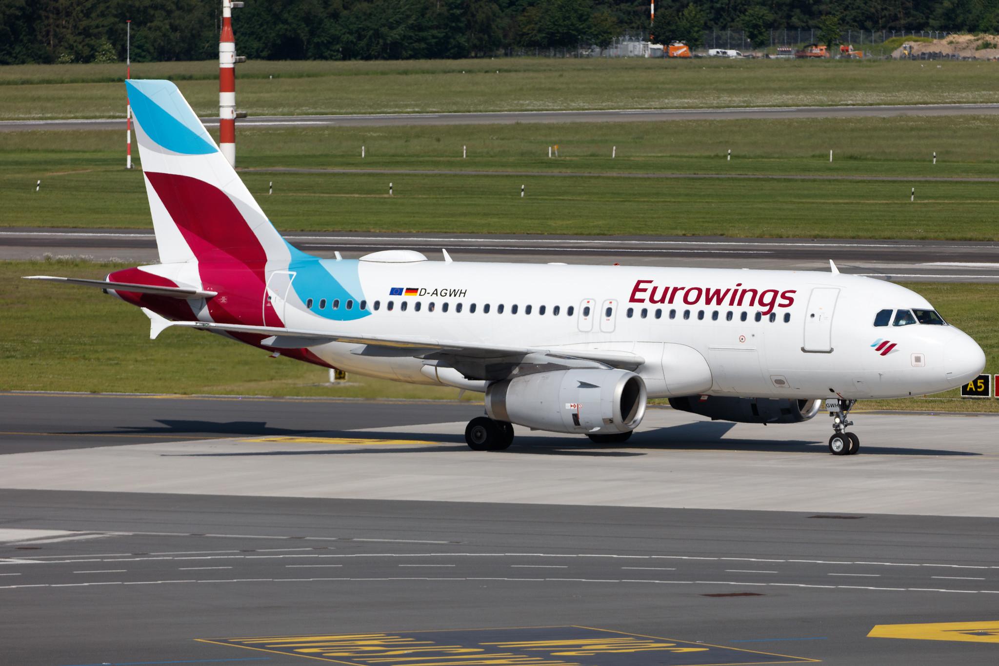 Hamburg Airport: Eurowings (EW / EWG) |  Airbus A319-132 A319 | D-AGWH | MSN 3352