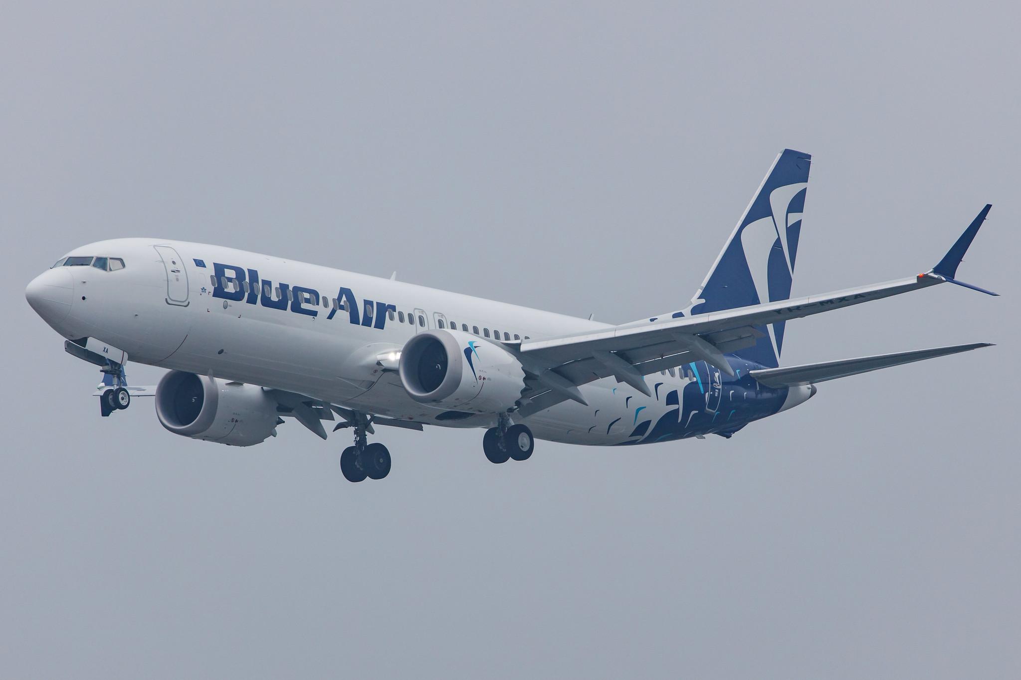 Hamburg Airport: Blue Air (0B / BLA) |  Boeing 737 MAX 8 B38M | YR-MXA | MSN 43309