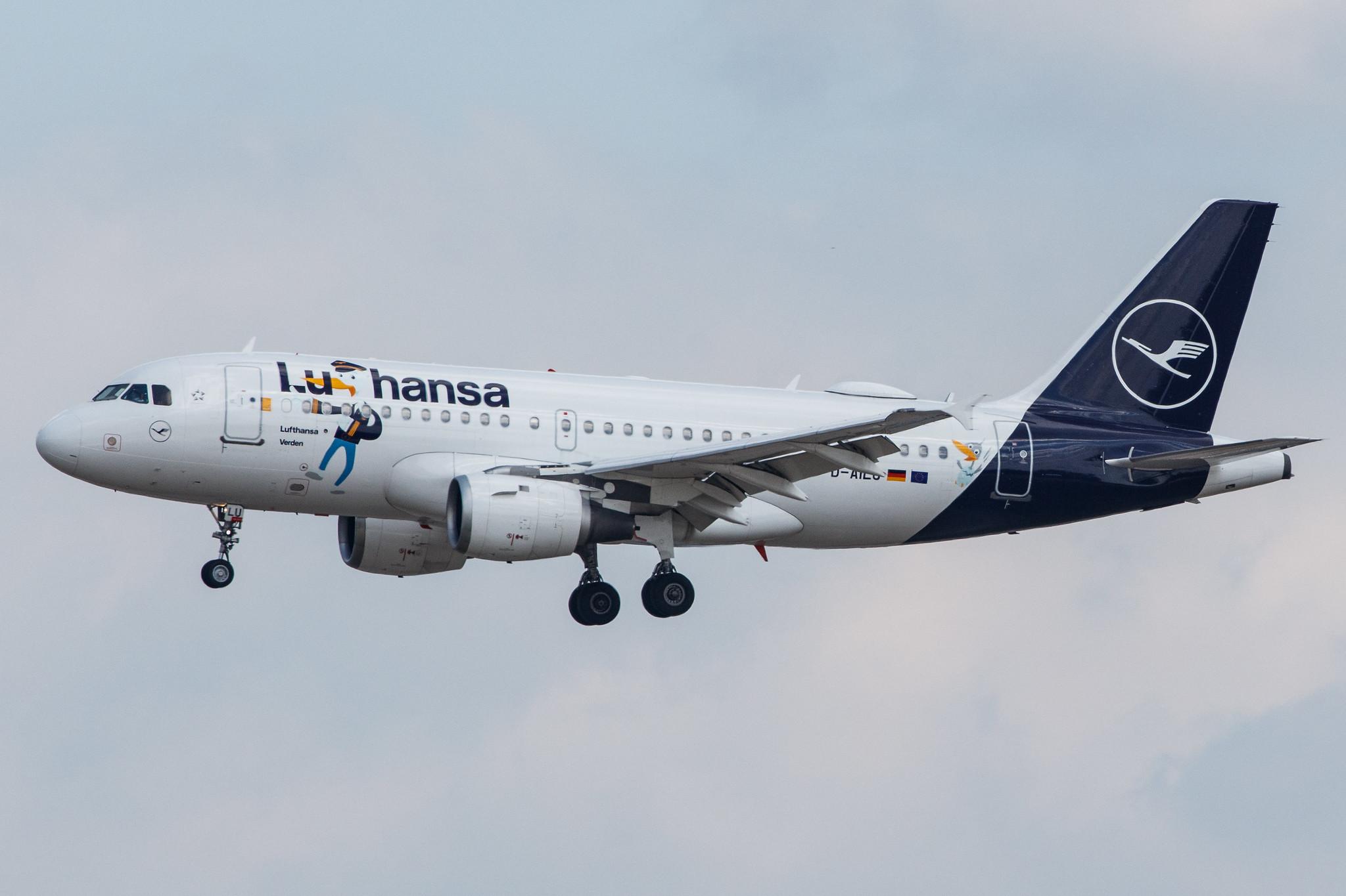 Frankfurt Airport: Lufthansa (LH / DLH) |  Livery: Lu Sticker |  Airbus A319-114 A319 | D-AILU | MSN 0744