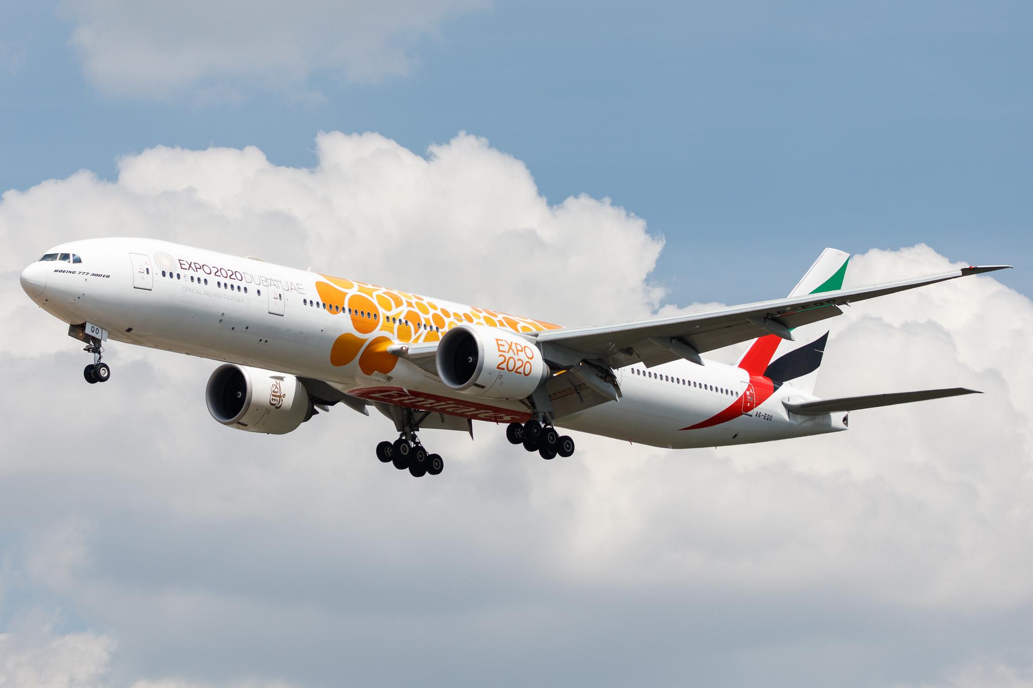 Frankfurt Airport: Emirates (EK / UAE) |  Livery: Expo 2020 - Opportunity Livery |  Boeing 777-300(ER) B77W | A6-EQO | MSN 42364