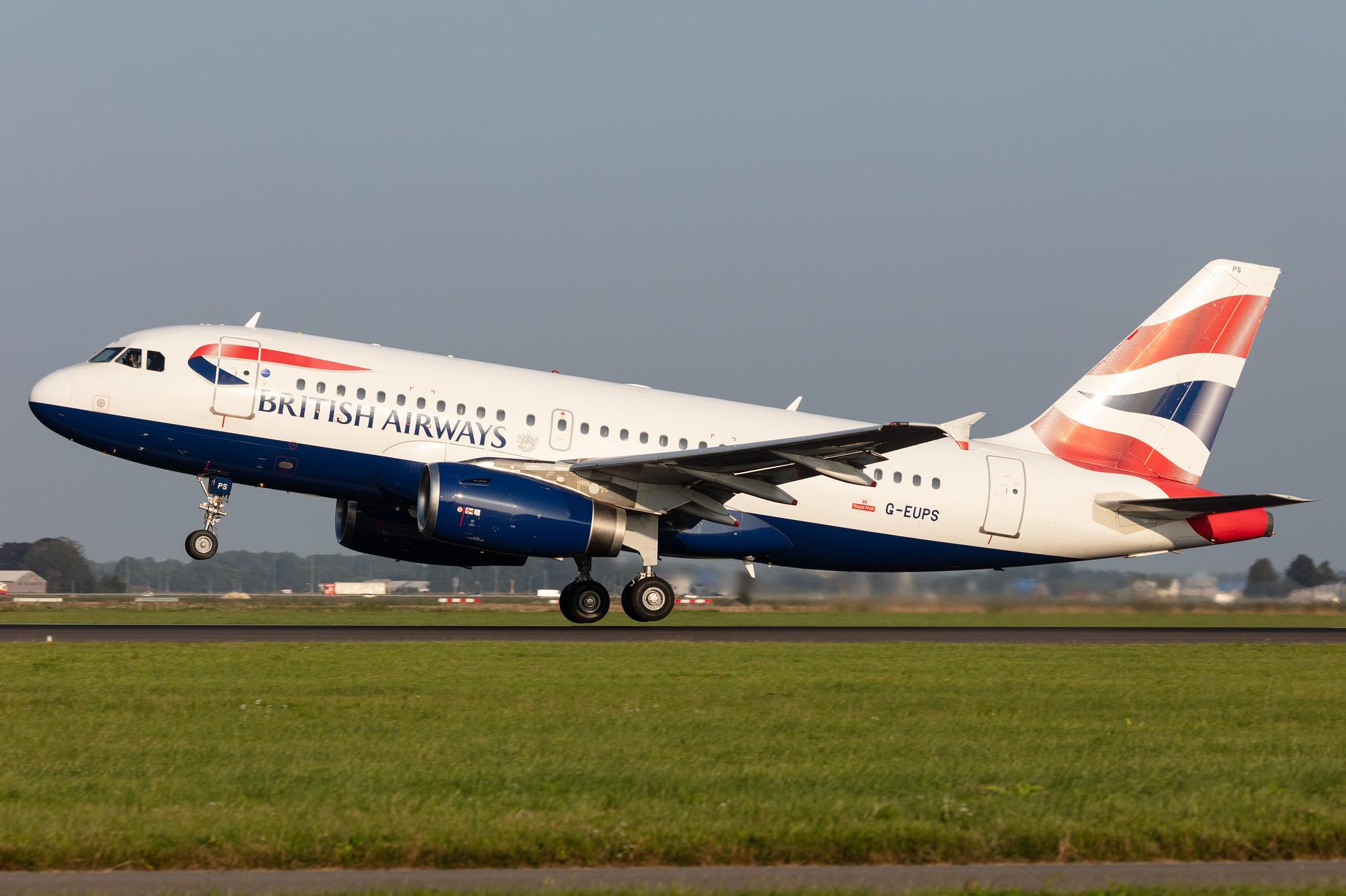 Amsterdam Schiphol: British Airways (BA / BAW) |  Airbus A319-131 A319 | G-EUPS | MSN 1338