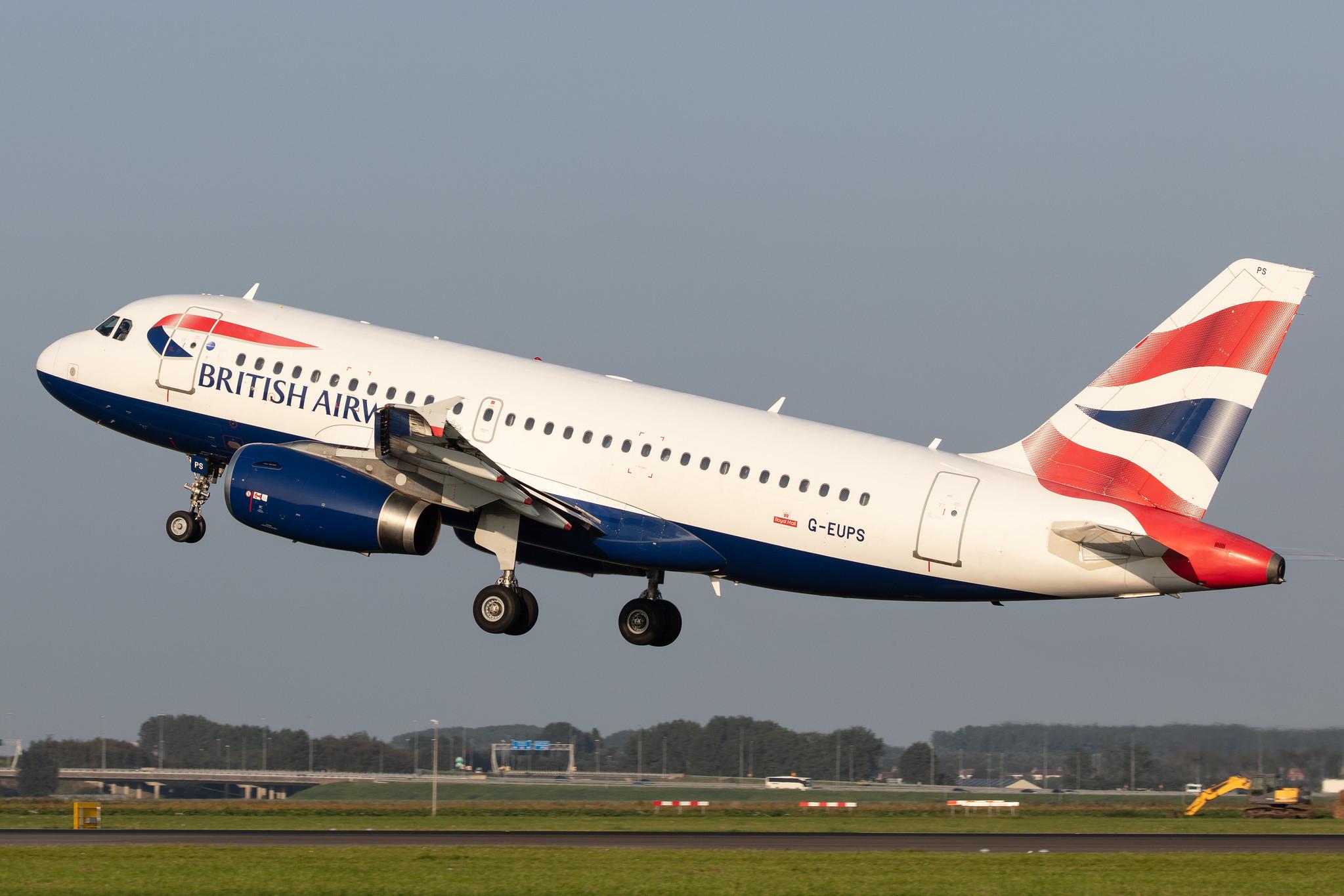 Amsterdam Schiphol: British Airways (BA / BAW) |  Airbus A319-131 A319 | G-EUPS | MSN 1338