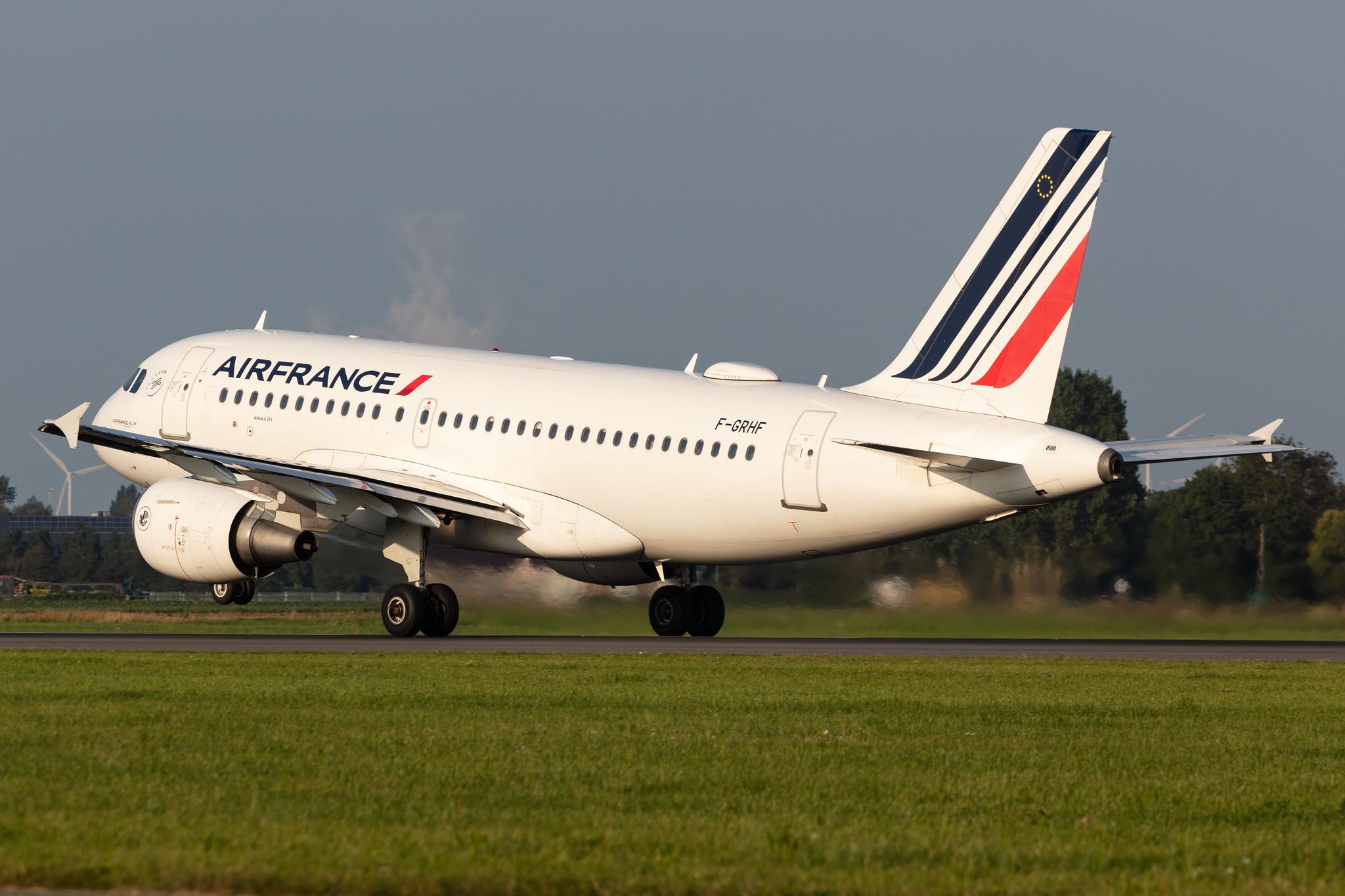 Amsterdam Schiphol: Air France (AF / AFR) |  Airbus A319-111 A319 | F-GRHF | MSN 1025