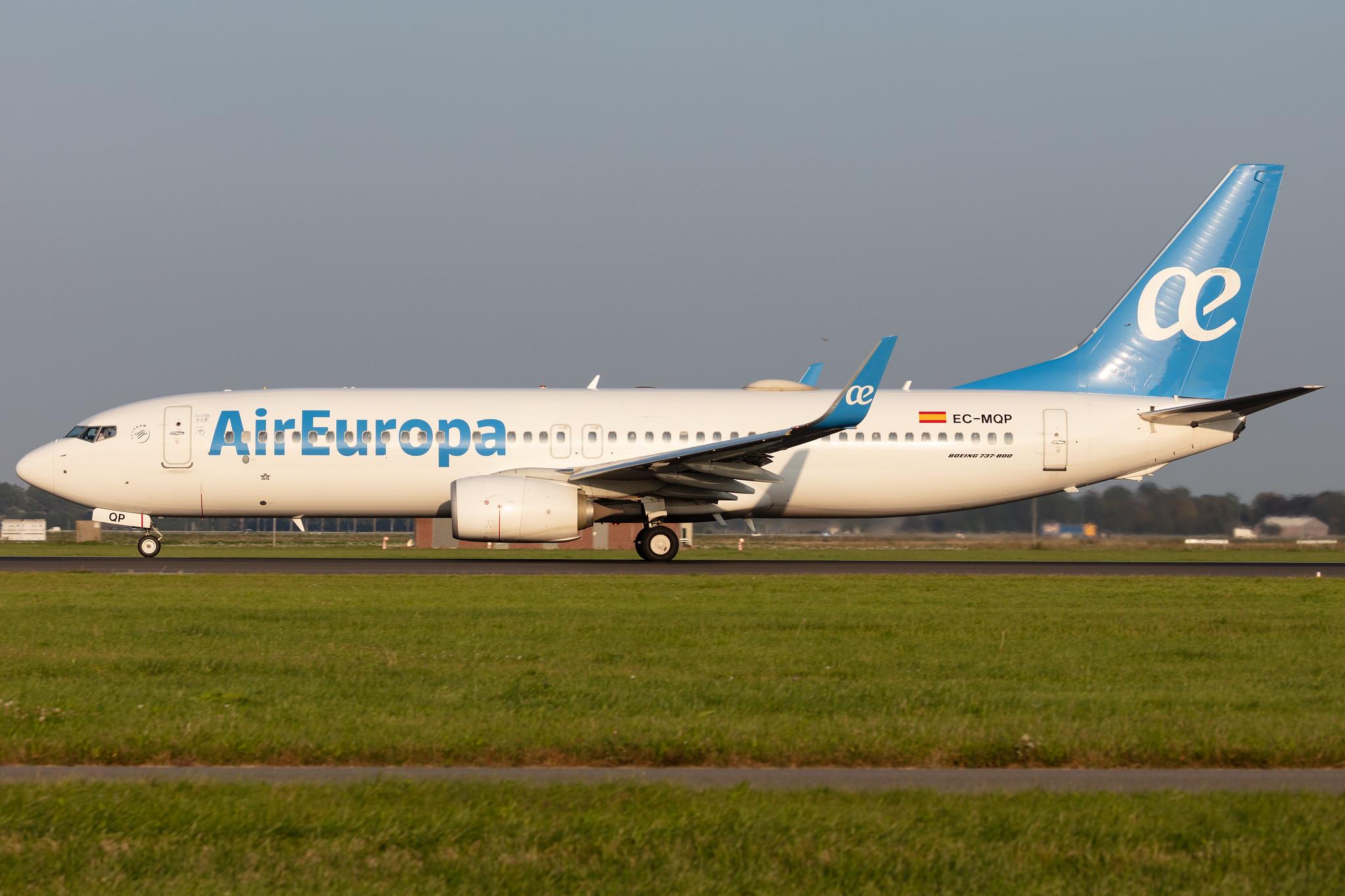 Amsterdam Schiphol: Air Europa (UX / AEA) |  Boeing 737-85P B738 | EC-MQP | MSN 60588