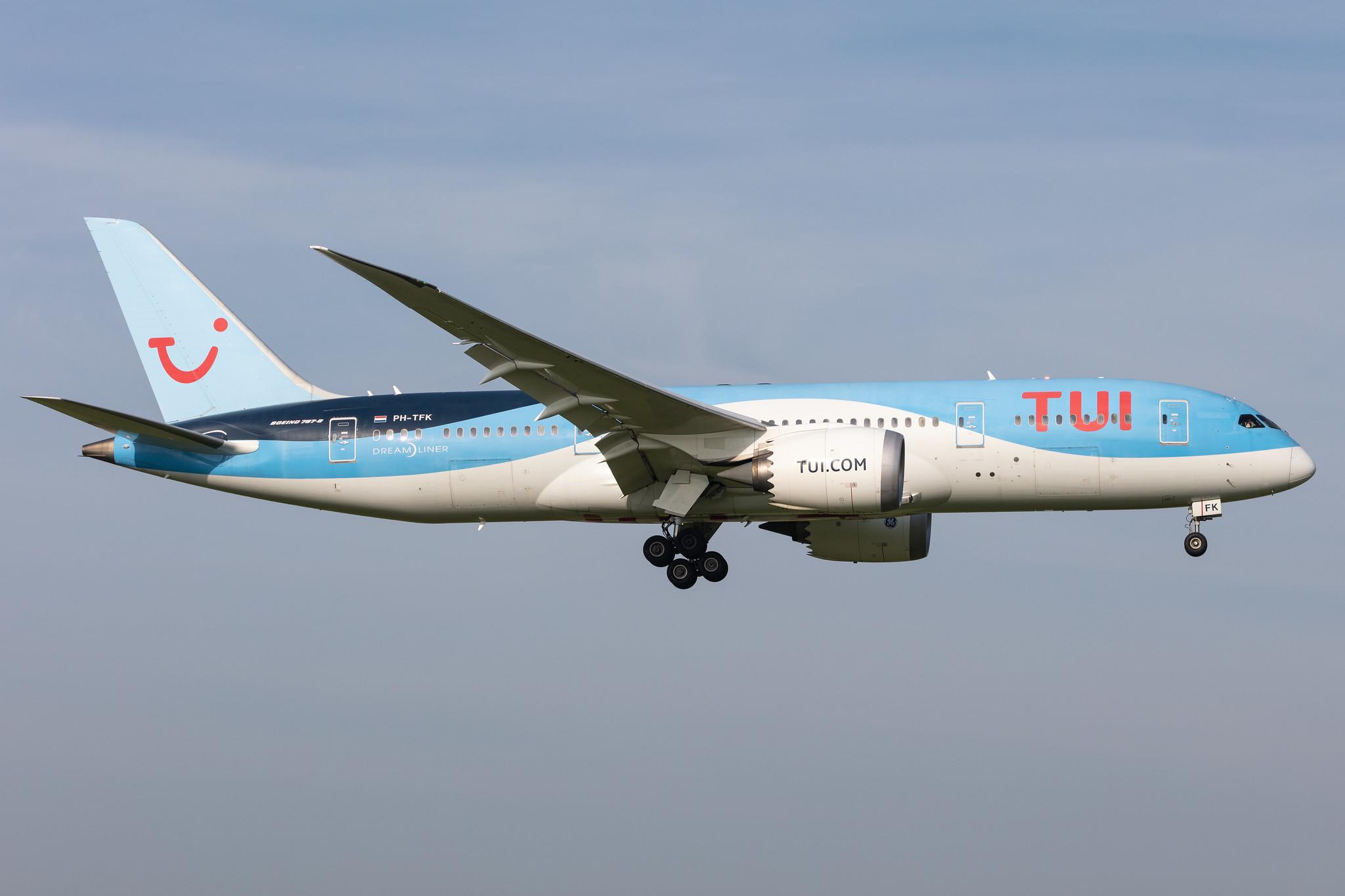 Amsterdam Schiphol: TUI (X3 / TUI) | Operator: TUI fly Netherlands |  Boeing 787-8 Dreamliner B788 | PH-TFK | MSN 36427