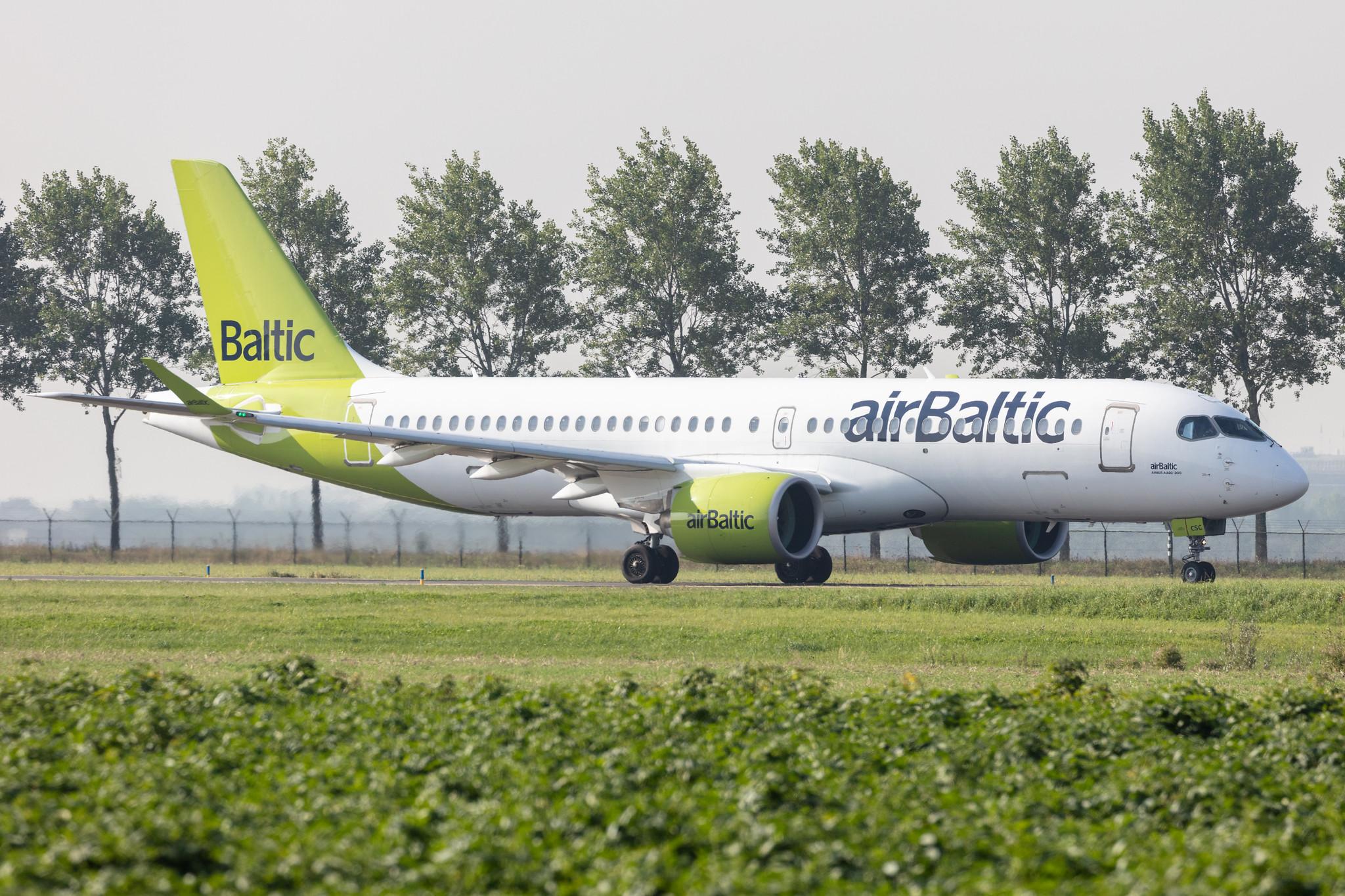 Amsterdam Schiphol: Air Baltic (BT / BTI) |  Airbus A220-300 BCS3 | YL-CSC | MSN 55005