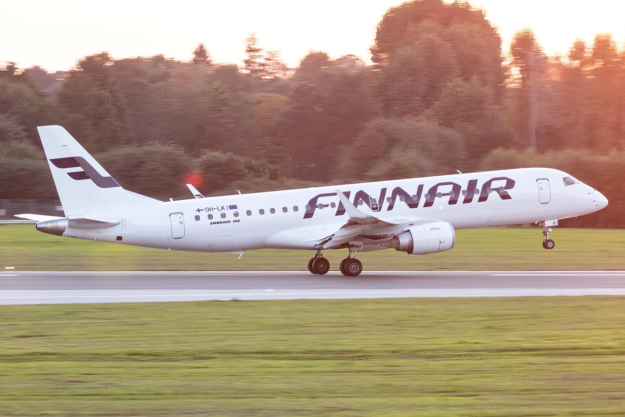Hamburg Airport: Finnair (AY / FIN) | Operator: NORRA |  Embraer E190LR E190 | OH-LKI | MSN 19000117
