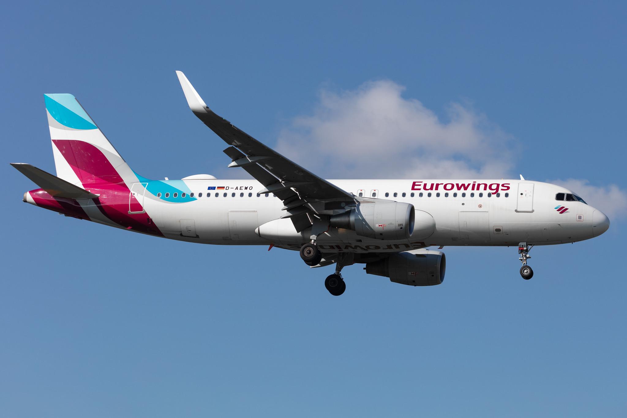 Hamburg Airport: Eurowings (EW / EWG) |  Airbus A320-214 A320 | D-AEWO | MSN 7394