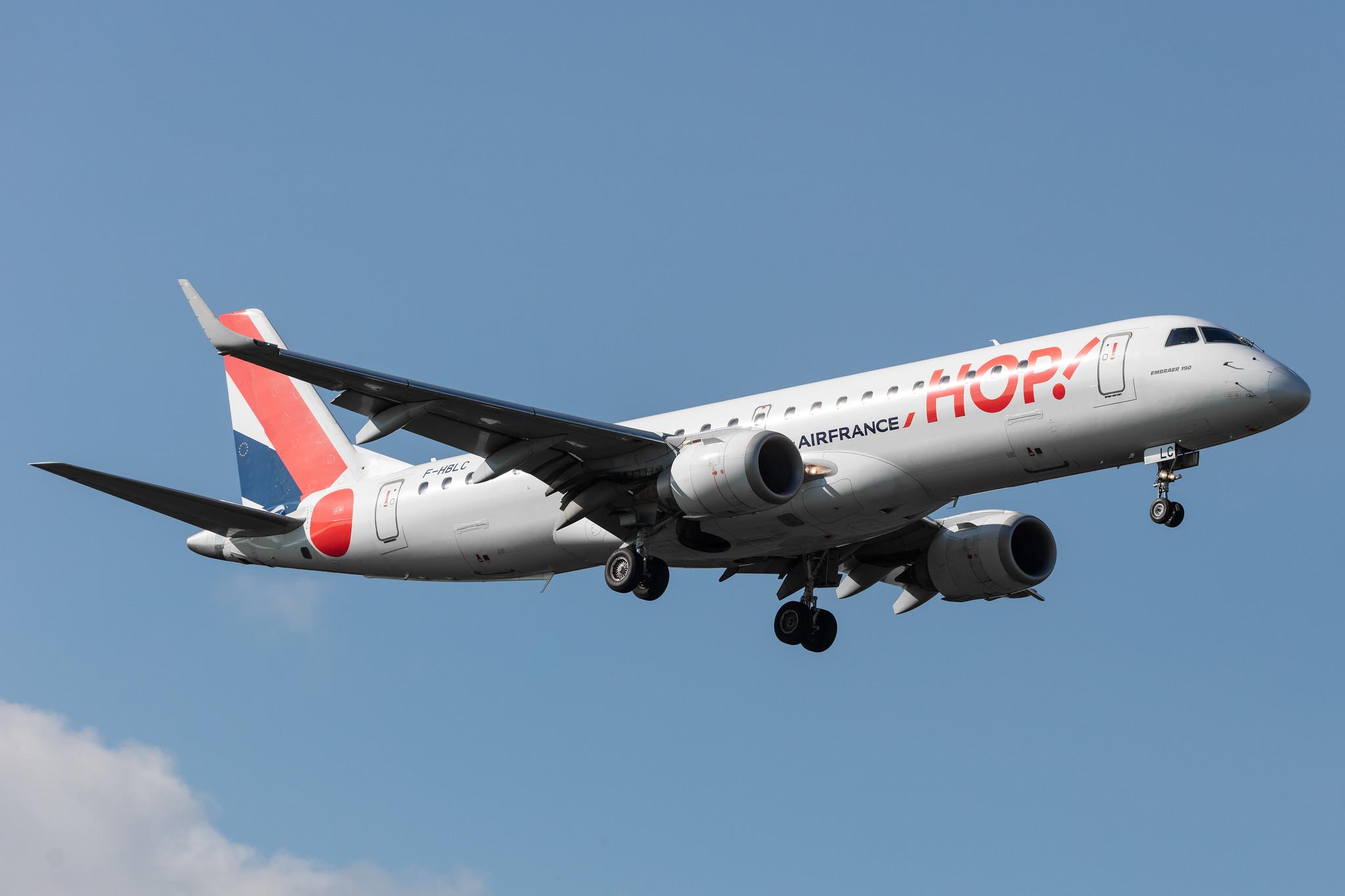 Hamburg Airport: Air France (AF / AFR) | Operator: Air France Hop |  Embraer E190LR E190 | F-HBLC | MSN 19000080