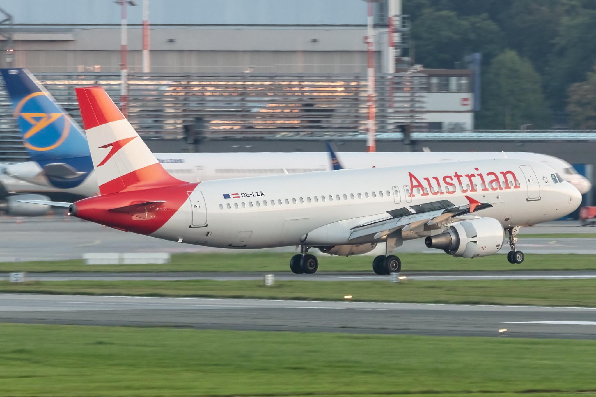 Hamburg Airport: Austrian Airlines (OS / AUA) |  Airbus A320-214 A320 | OE-LZA | MSN 3234