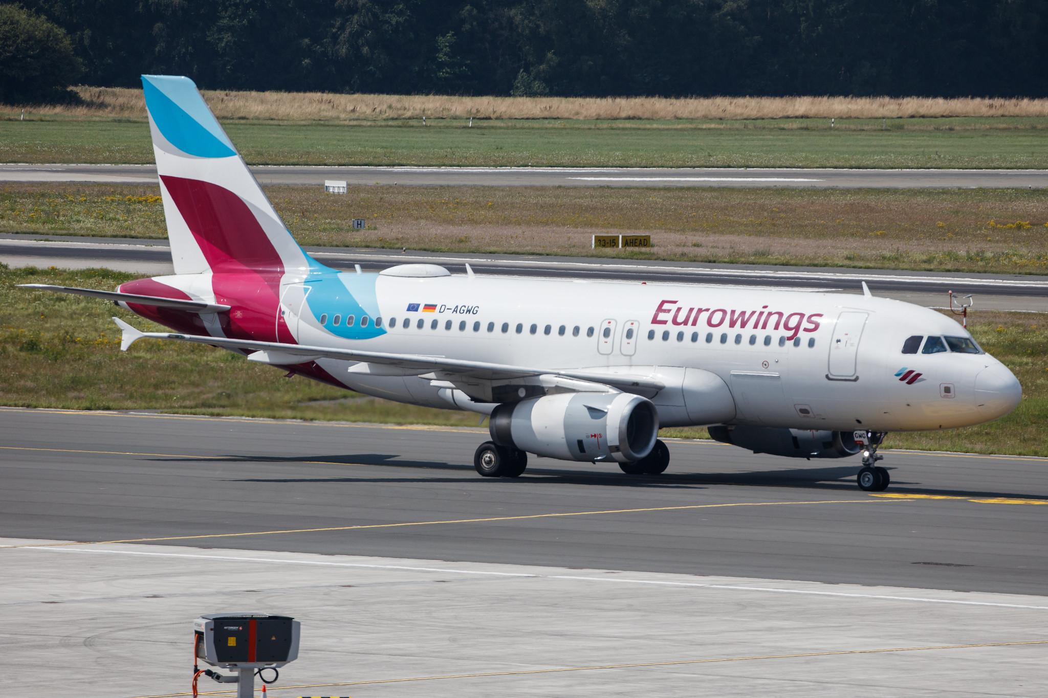 Hamburg Airport: Eurowings (EW / EWG) |  Airbus A319-132 A319 | D-AGWG | MSN 3193