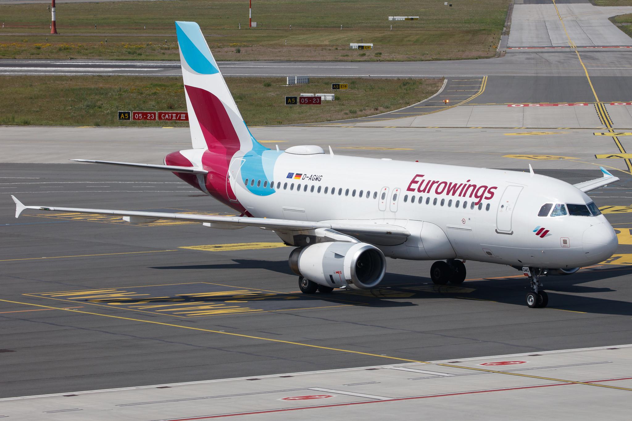 Hamburg Airport: Eurowings (EW / EWG) |  Airbus A319-132 A319 | D-AGWG | MSN 3193