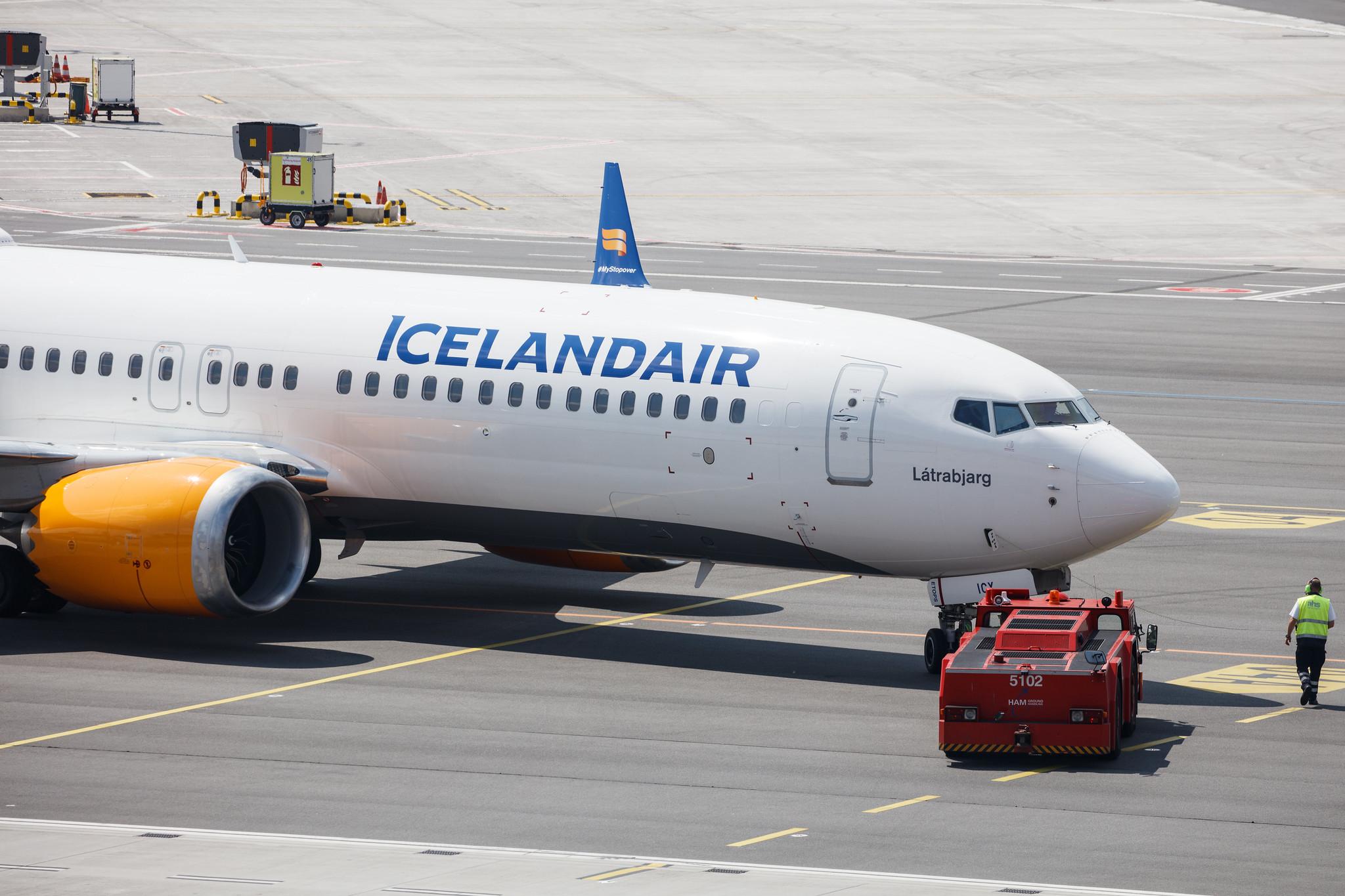 Hamburg Airport: Icelandair (FI / ICE) |  Boeing 737 MAX 8 B38M | TF-ICY | MSN 44354
