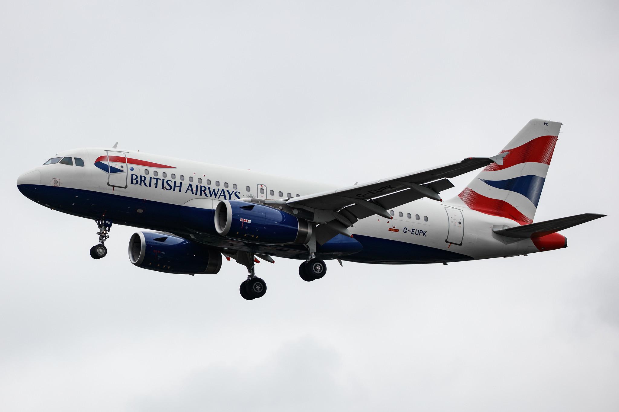 Hamburg Airport: British Airways (BA / BAW) |  Airbus A319-131 A319 | G-EUPK | MSN 1236