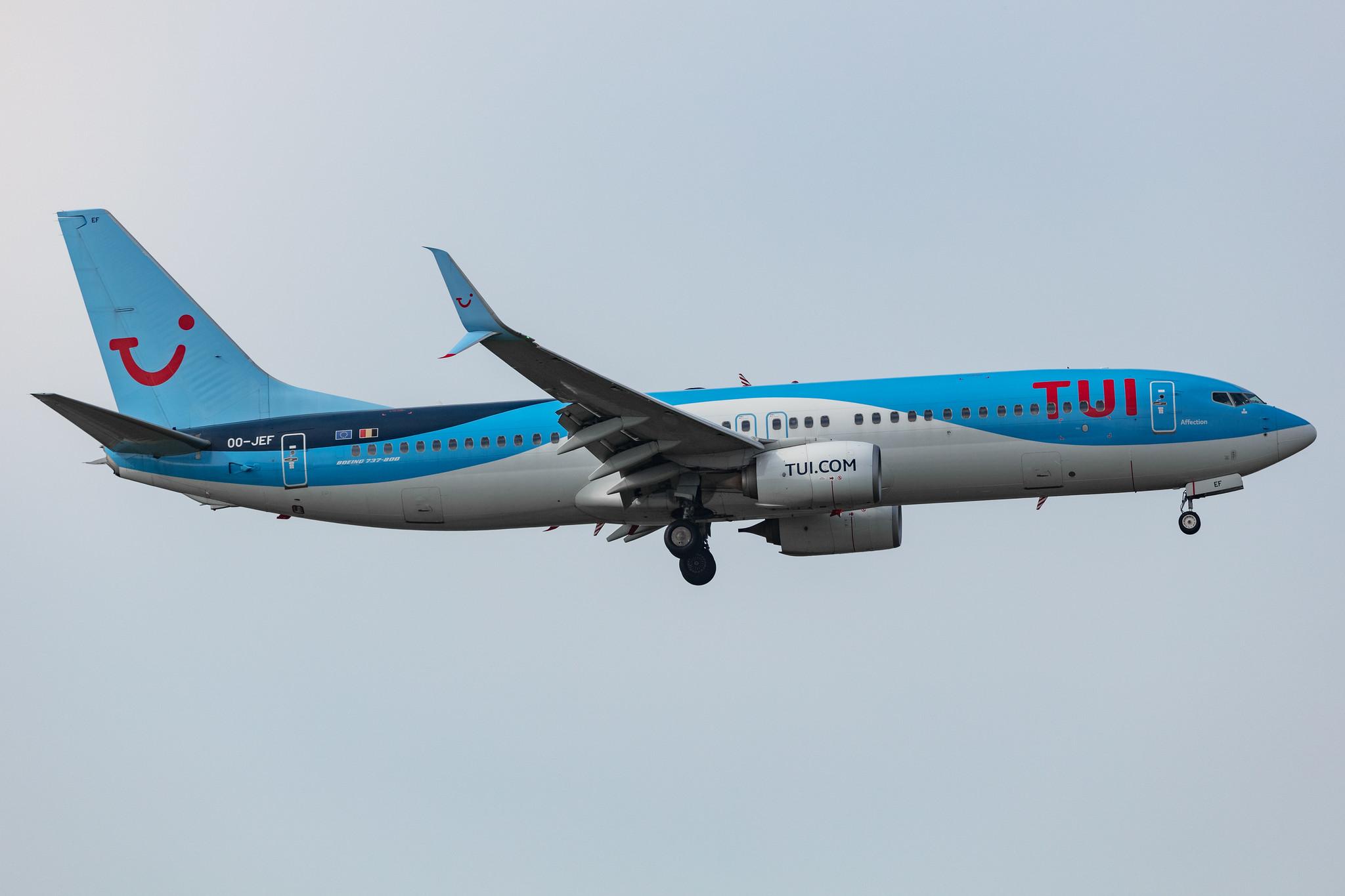 Amsterdam Schiphol: TUI (X3 / TUI) | Operator: TUIfly Belgium |  Boeing 737-8K5 B738 | OO-JEF | MSN 44271
