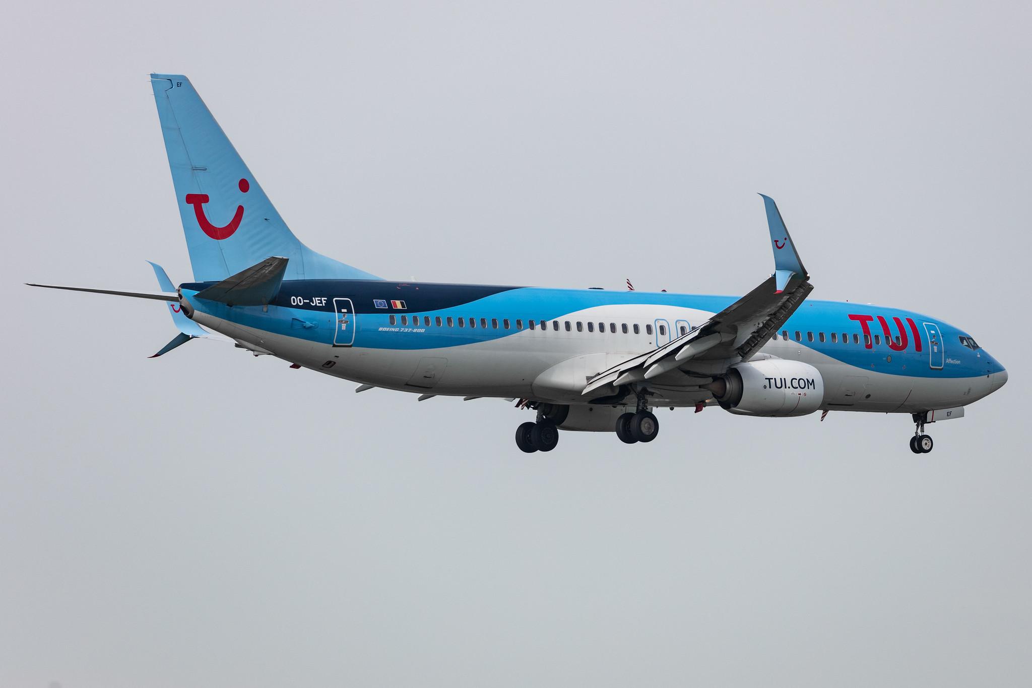 Amsterdam Schiphol: TUI (X3 / TUI) | Operator: TUIfly Belgium |  Boeing 737-8K5 B738 | OO-JEF | MSN 44271
