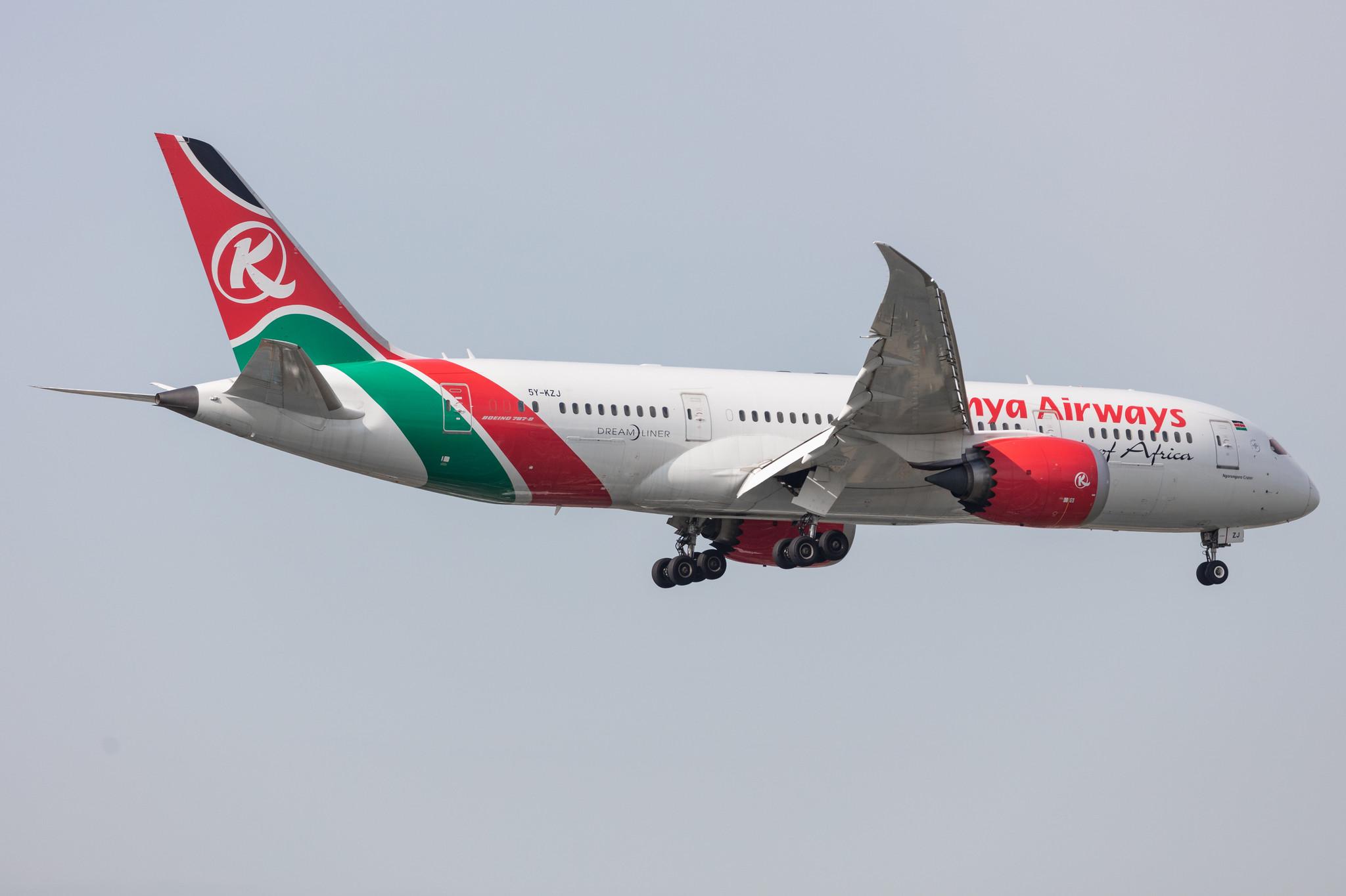 Amsterdam Schiphol: Kenya Airways (KQ / KQA) |  Boeing 787-8 Dreamliner B788 | 5Y-KZJ | MSN 36046