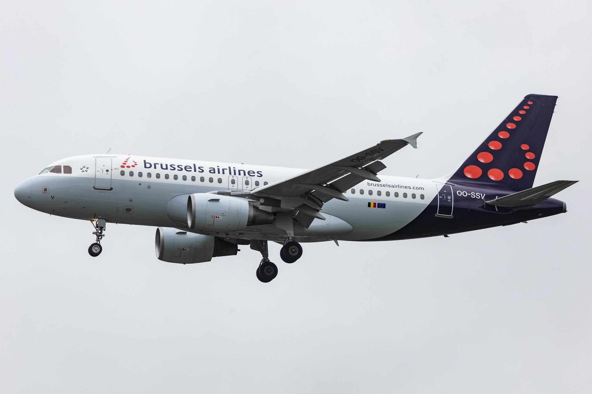 Hamburg Airport: Brussels Airlines (SN / BEL) |  Airbus A319-111 A319 | OO-SSV | MSN 2196