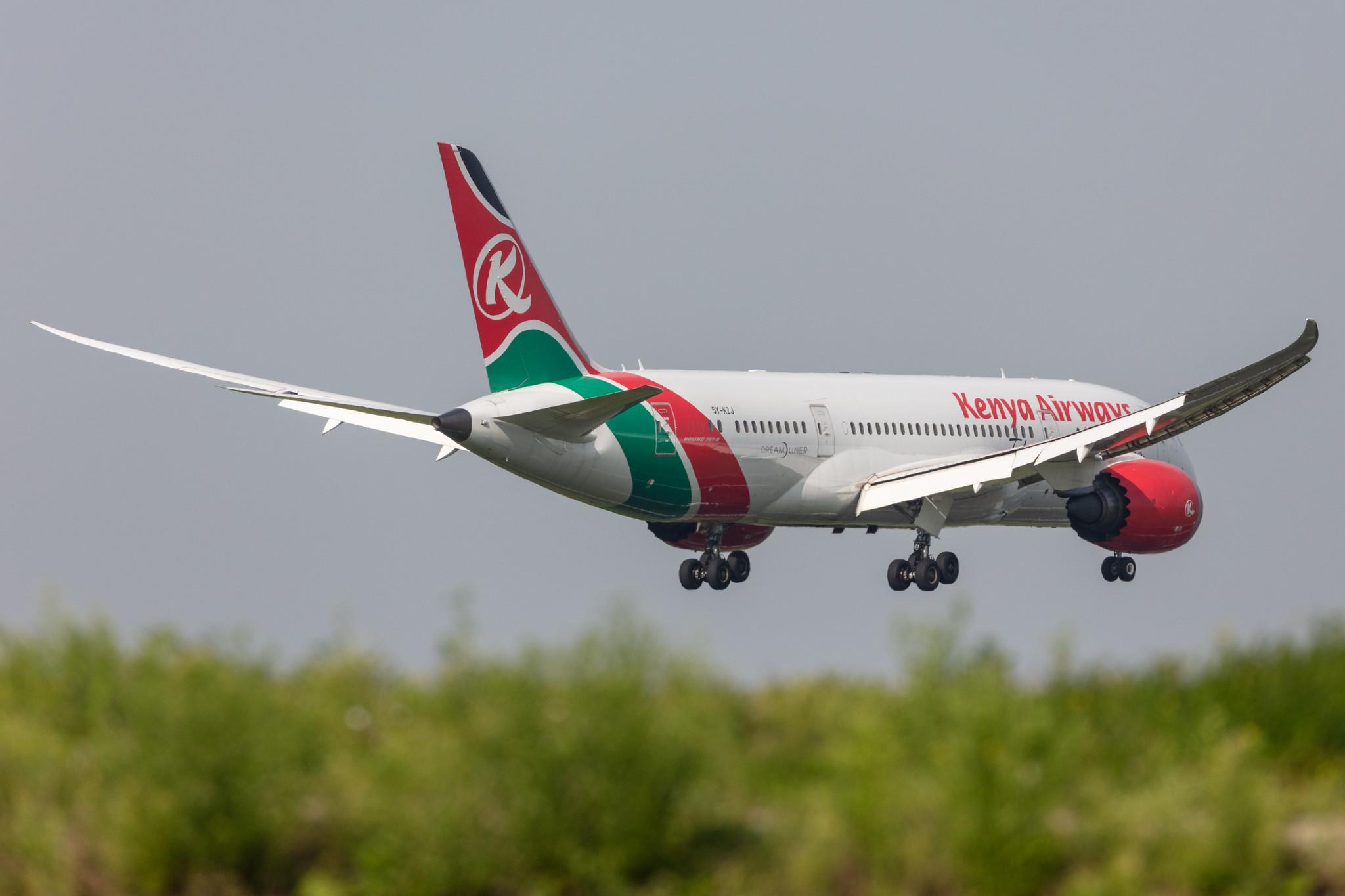 Amsterdam Schiphol: Kenya Airways (KQ / KQA) |  Boeing 787-8 Dreamliner B788 | 5Y-KZJ | MSN 36046