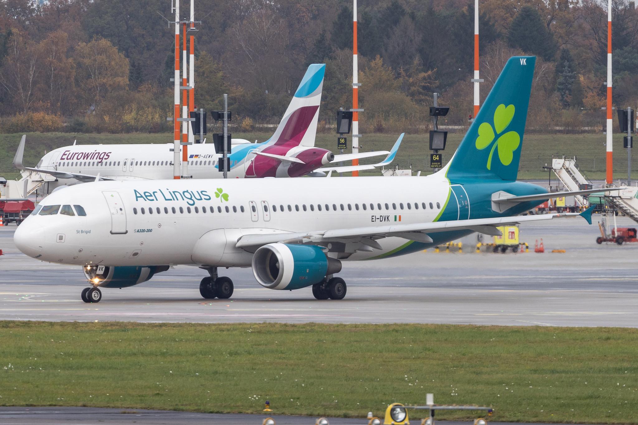 Hamburg Airport: Aer Lingus (EI / EIN) |  Airbus A320-214 A320 | EI-DVK | MSN 4572