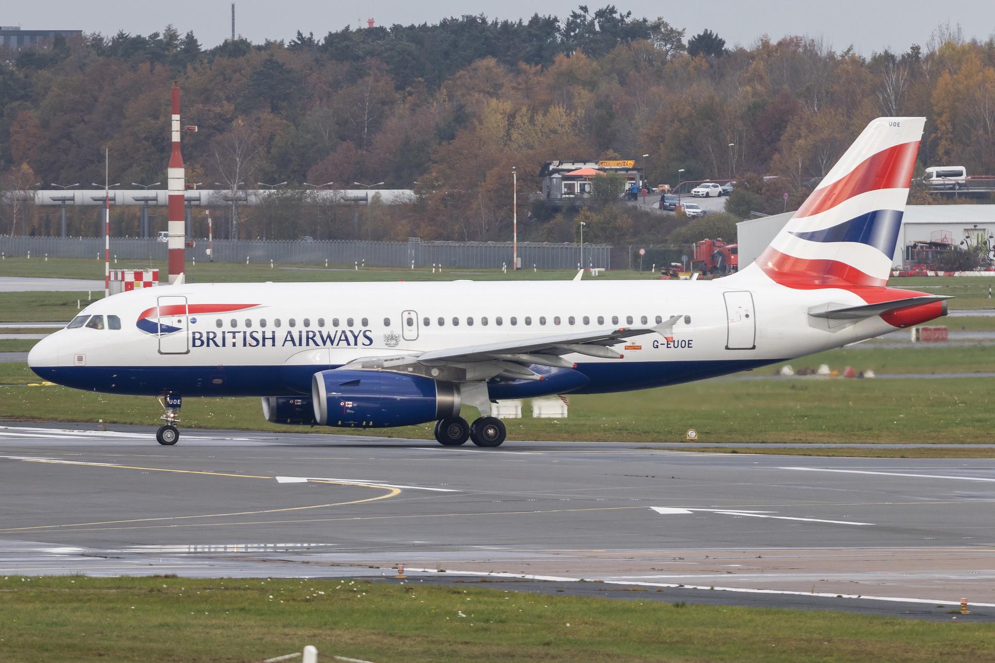 Hamburg Airport: British Airways (BA / BAW) |  Airbus A319-131 A319 | G-EUOE | MSN 1574