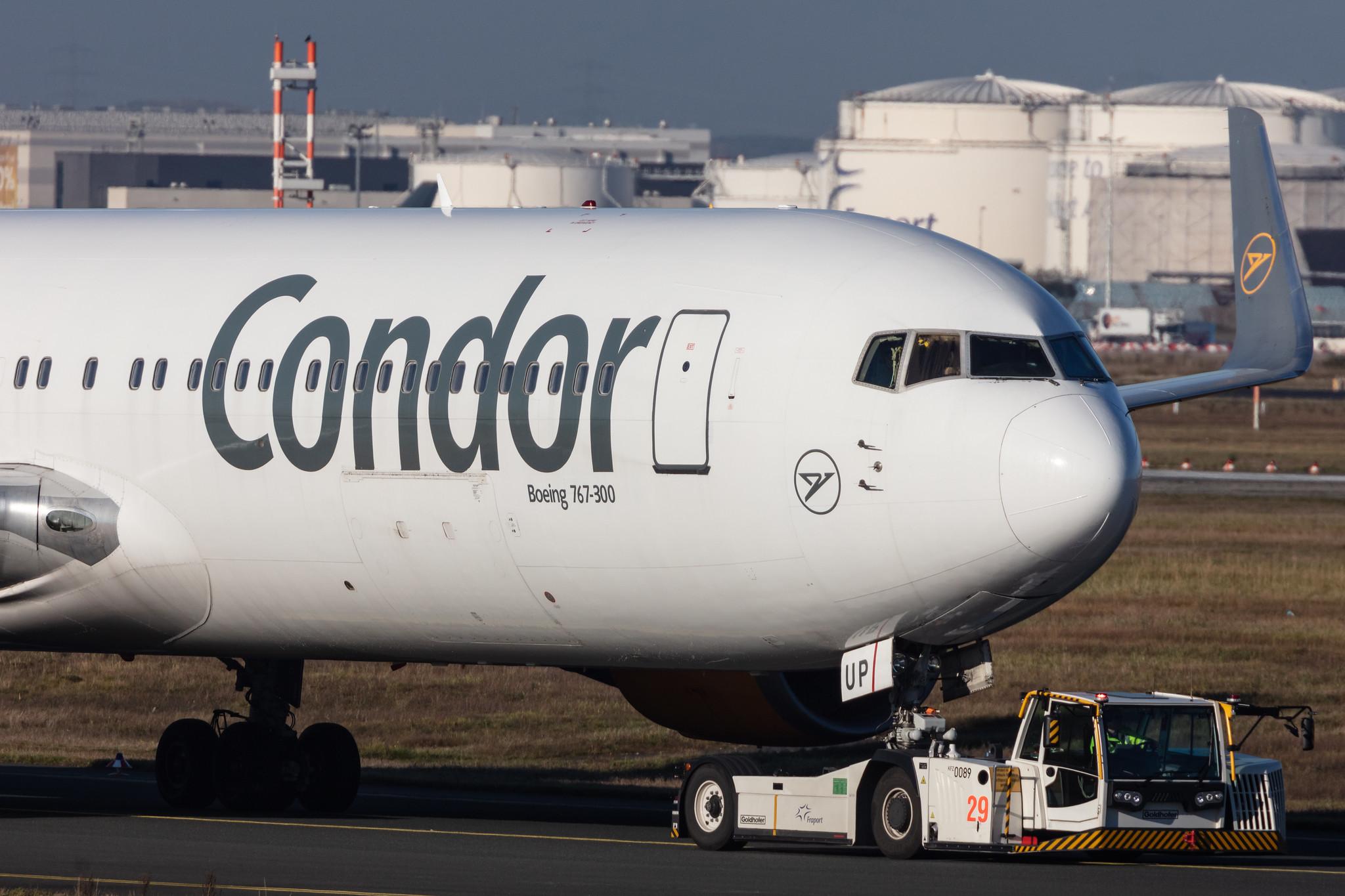 Frankfurt Airport: Condor (DE / CFG) |  Boeing 767-3Q8(ER) B763 | D-ABUP | MSN 30048
