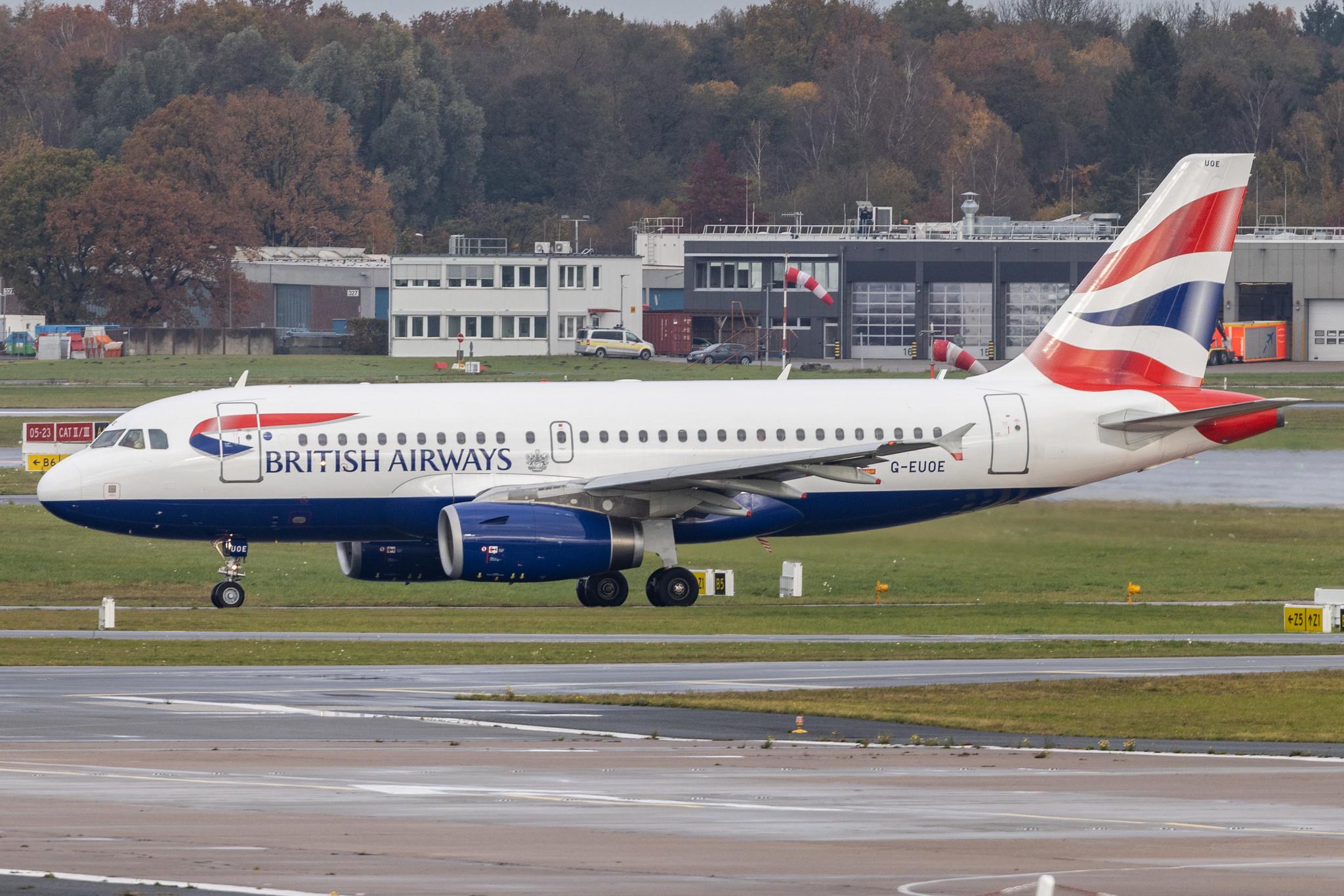 Hamburg Airport: British Airways (BA / BAW) |  Airbus A319-131 A319 | G-EUOE | MSN 1574