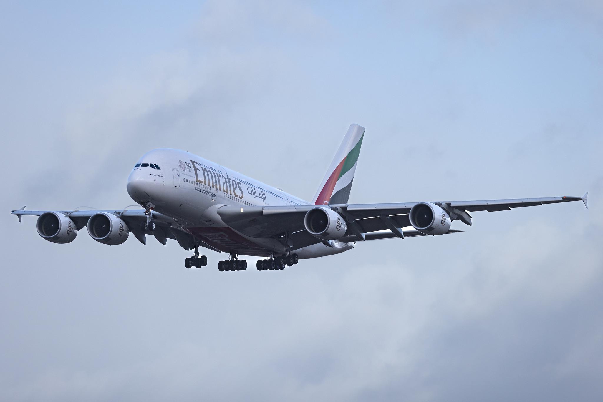 Hamburg Airport: Emirates (EK / UAE) |  Airbus A380-861 A388 | A6-EUC | MSN 214