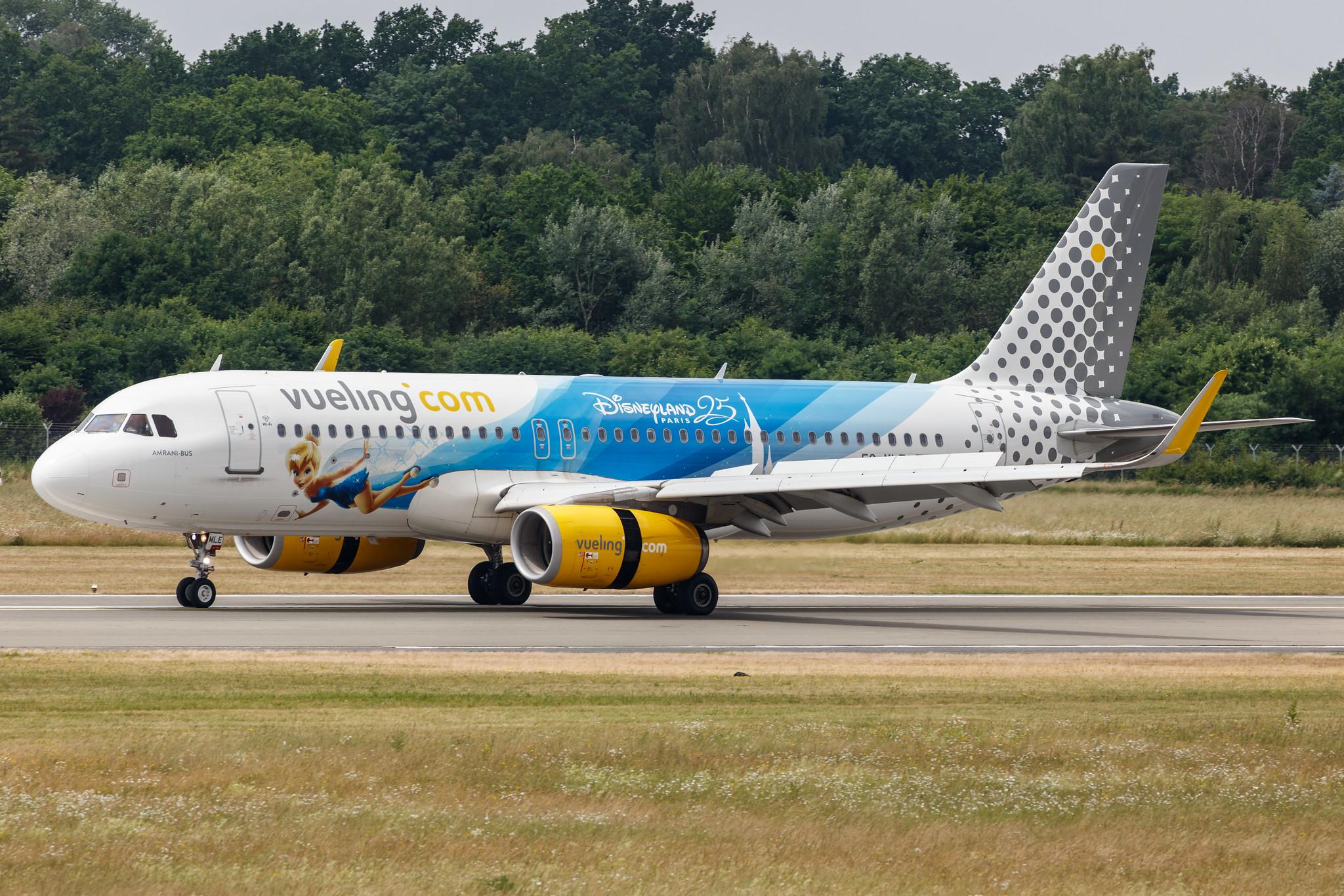Hamburg Airport: Vueling (VY / VLG) |  Livery: Disneyland Paris - 25 Years Livery |  Airbus A320-232 A320 | EC-MLE | MSN 7109