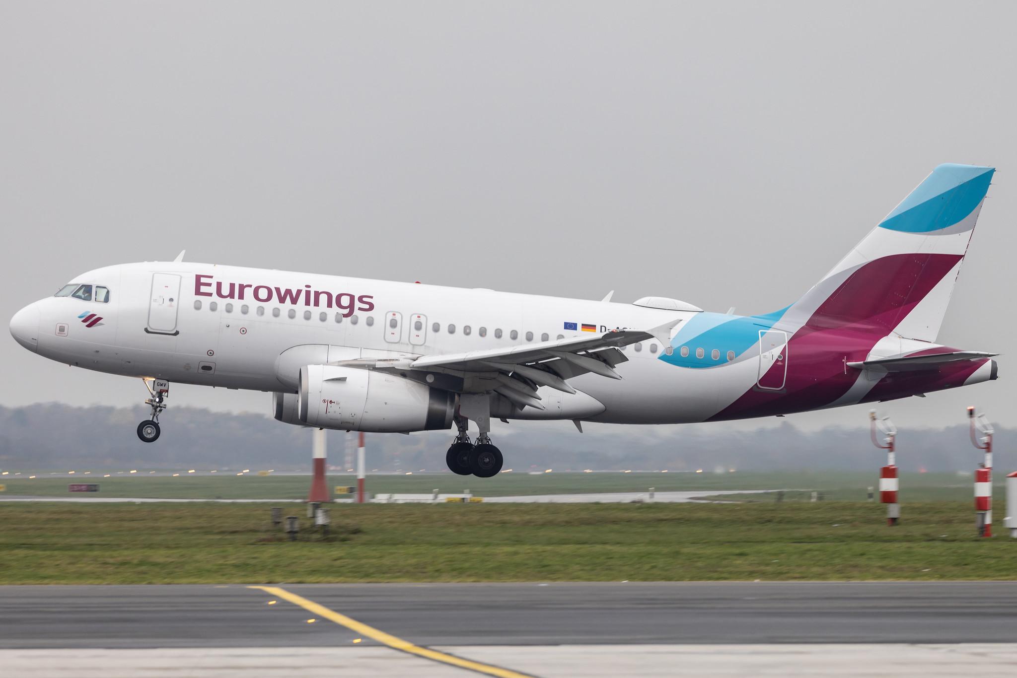 Hamburg Airport: Eurowings (EW / EWG) |  Airbus A319-132 A319 | D-AGWV | MSN 5467