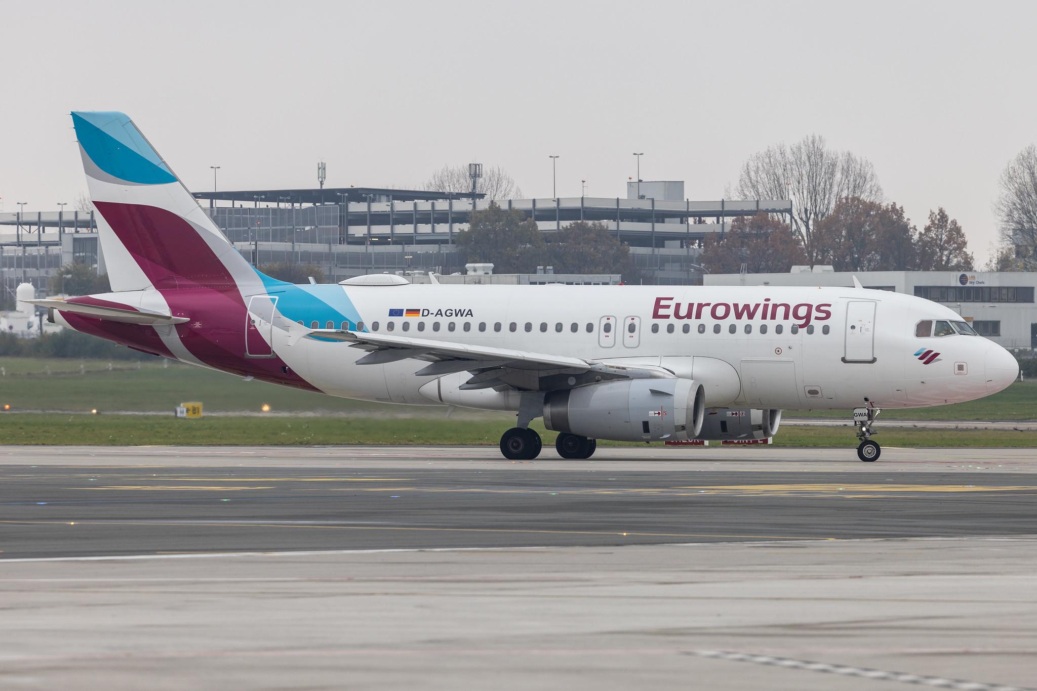 Hamburg Airport: Eurowings (EW / EWG) |  Airbus A319-132 A319 | D-AGWA | MSN 2813