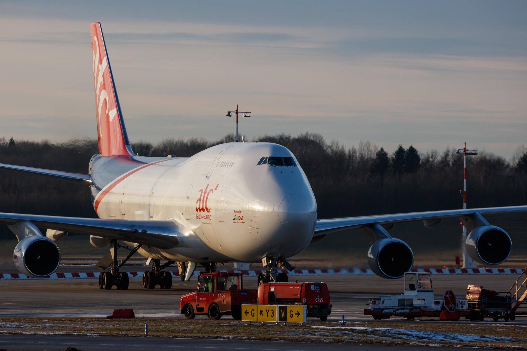 Hamburg Airport: Aerotranscargo (/ ATG) |  Boeing 747-412(BDSF) B744 | ER-JAI | MSN 26562