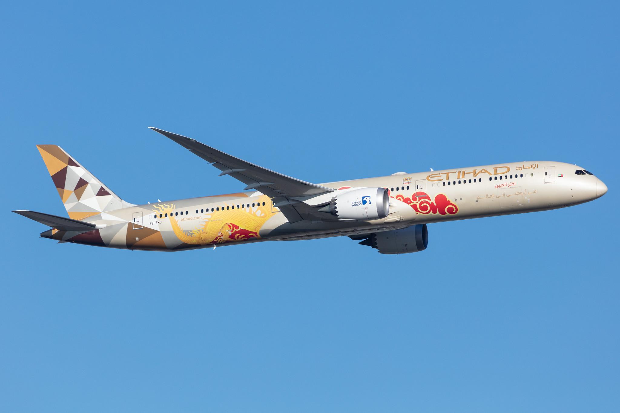 Frankfurt Airport: Etihad (EY / ETD) |  Livery: ADNOC-Choose China Livery | Operator: Etihad Airways |  Boeing 787-10 Dreamliner B78X | A6-BMD | MSN 60758