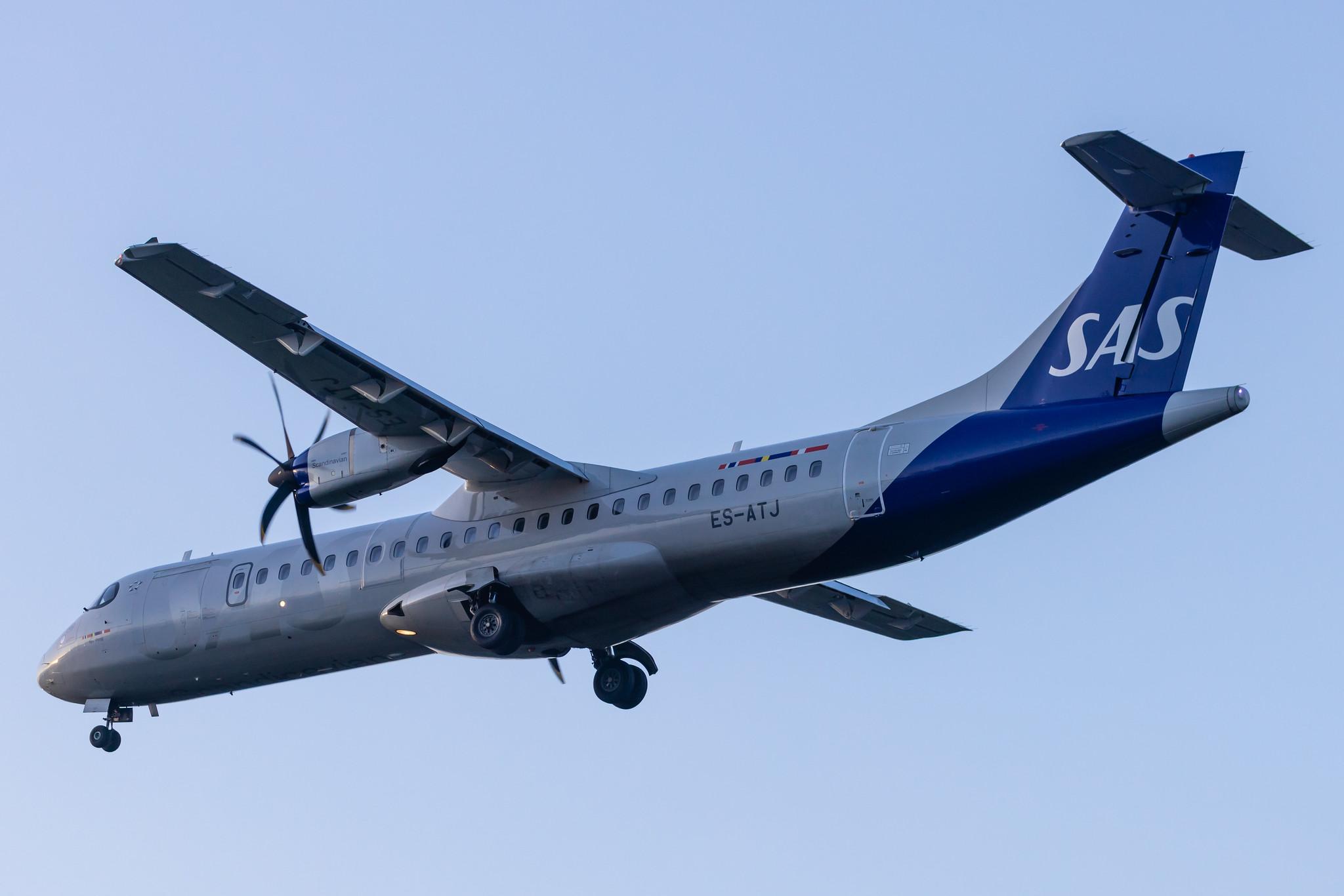 Hamburg Airport: SAS (SK / SAS) | Operator: Xfly |  ATR 72-600 AT76 | ES-ATJ | MSN 1056