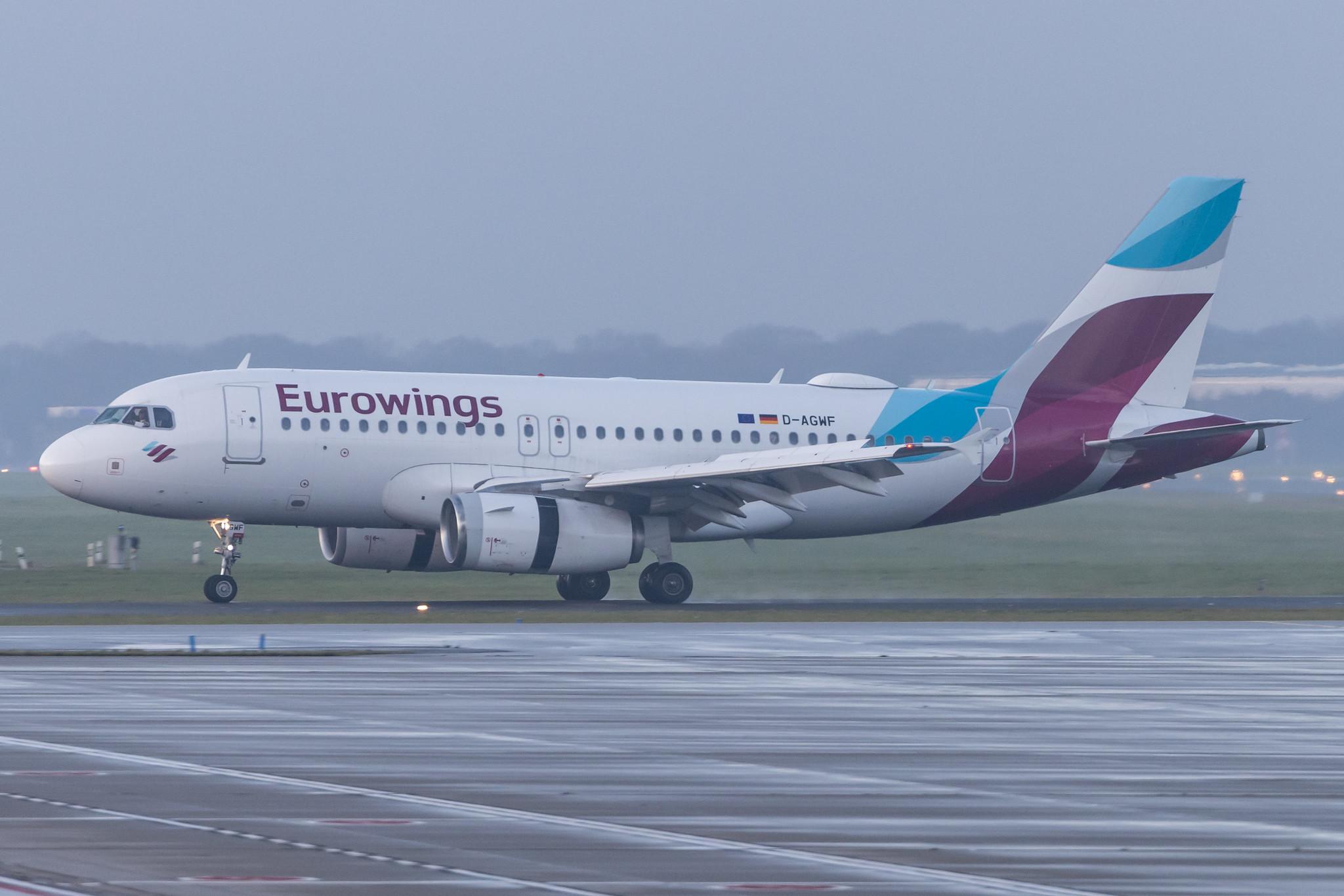 Hamburg Airport: Eurowings (EW / EWG) |  Airbus A319-132 A319 | D-AGWF | MSN 3172