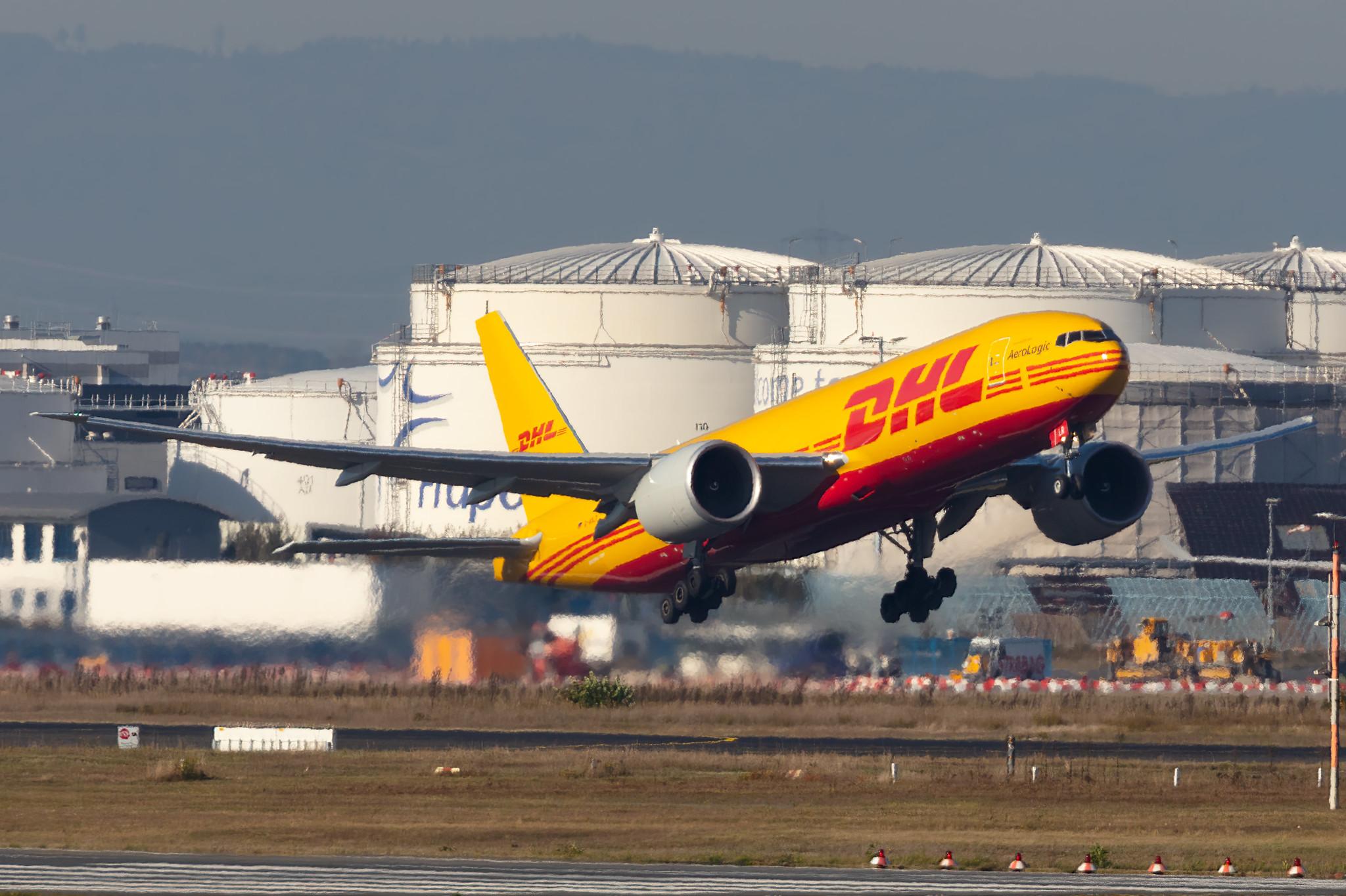 Frankfurt Airport: DHL (D0 / DHK) | Operator: AeroLogic |  Boeing 777-F B77L | D-AALR | MSN 66814