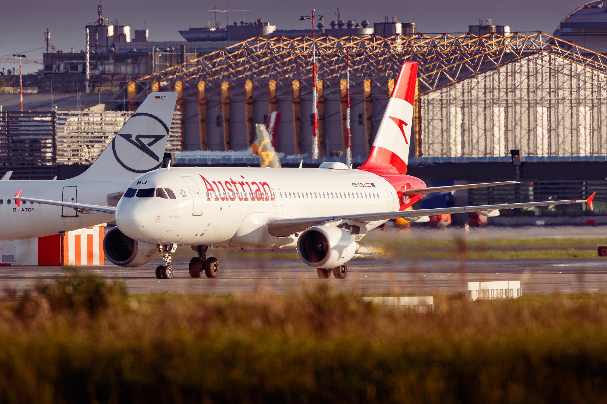 Hamburg Airport: Austrian Airlines (OS / AUA) |  Airbus A320-214 A320 | OE-LBJ | MSN 1553