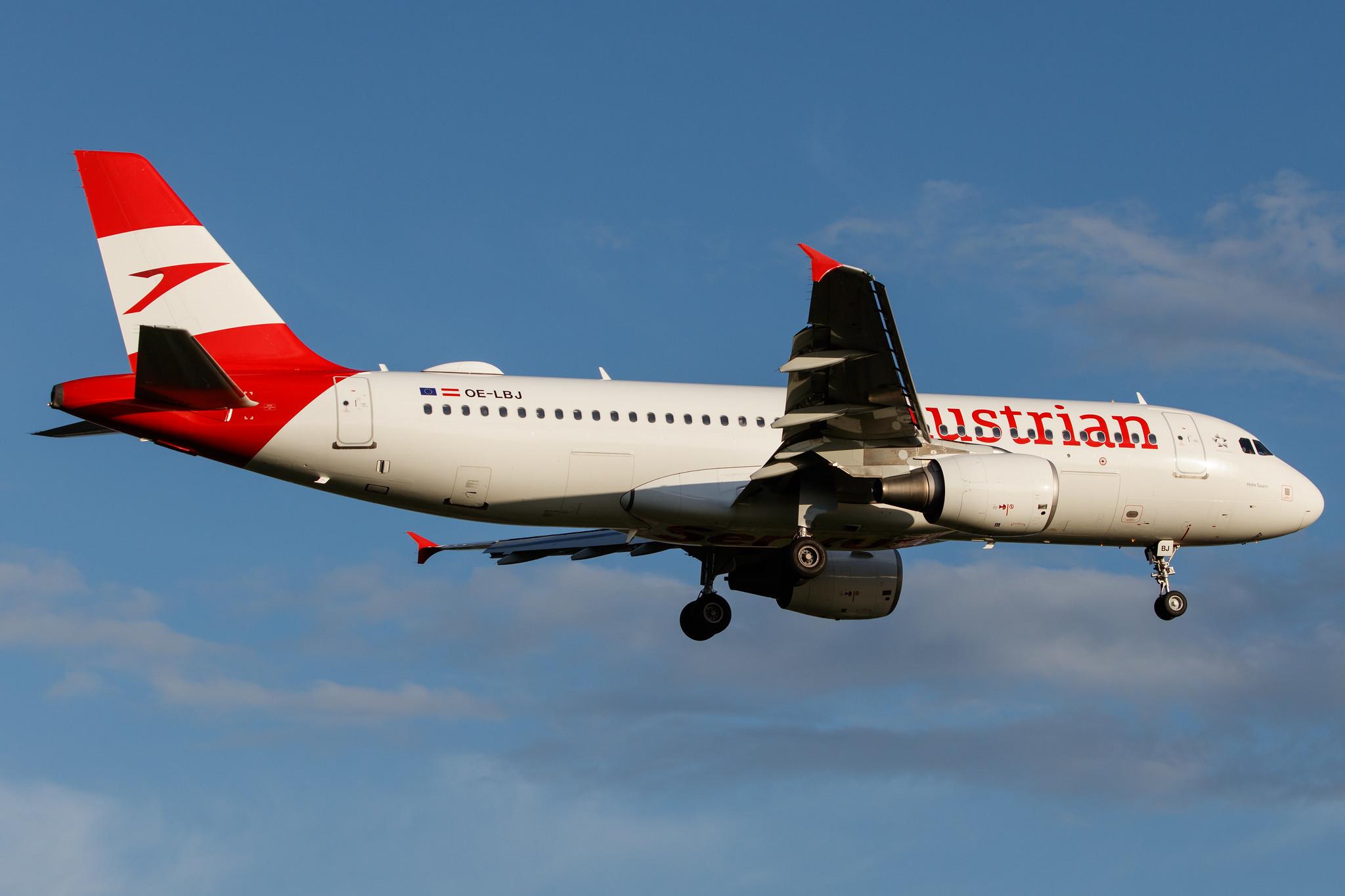 Hamburg Airport: Austrian Airlines (OS / AUA) |  Airbus A320-214 A320 | OE-LBJ | MSN 1553