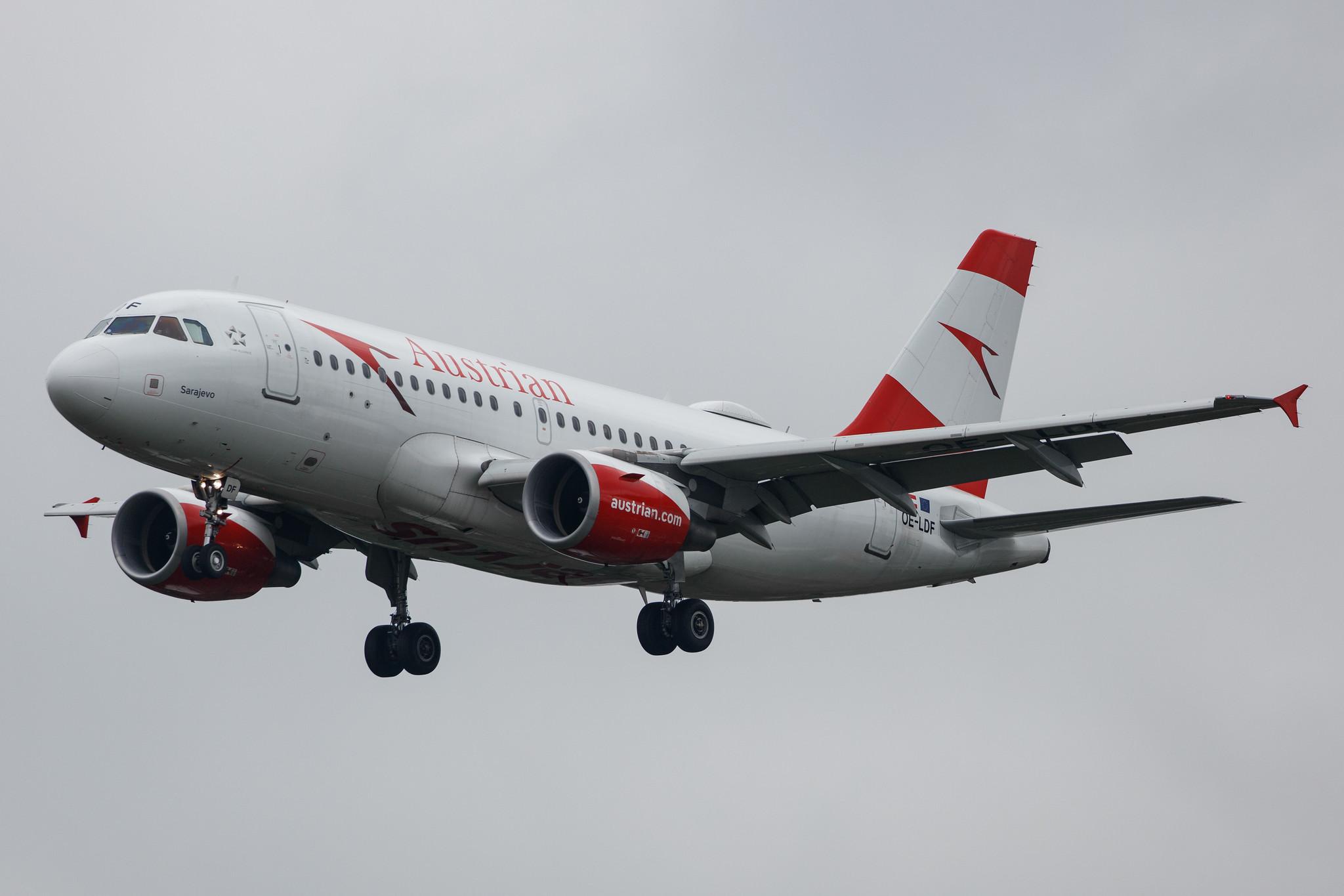 Hamburg Airport: Austrian Airlines (OS / AUA) |  Airbus A319-112 A319 | OE-LDF | MSN 2547